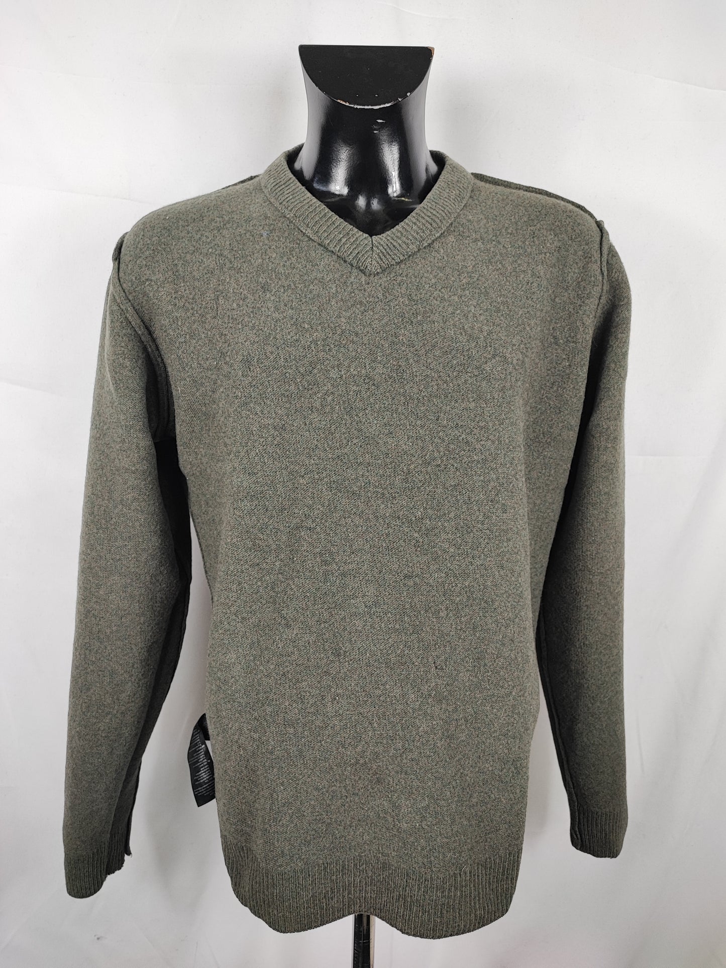 Maglione Barbour da uomo in lana verde Large- Man Green Jumper Size Large