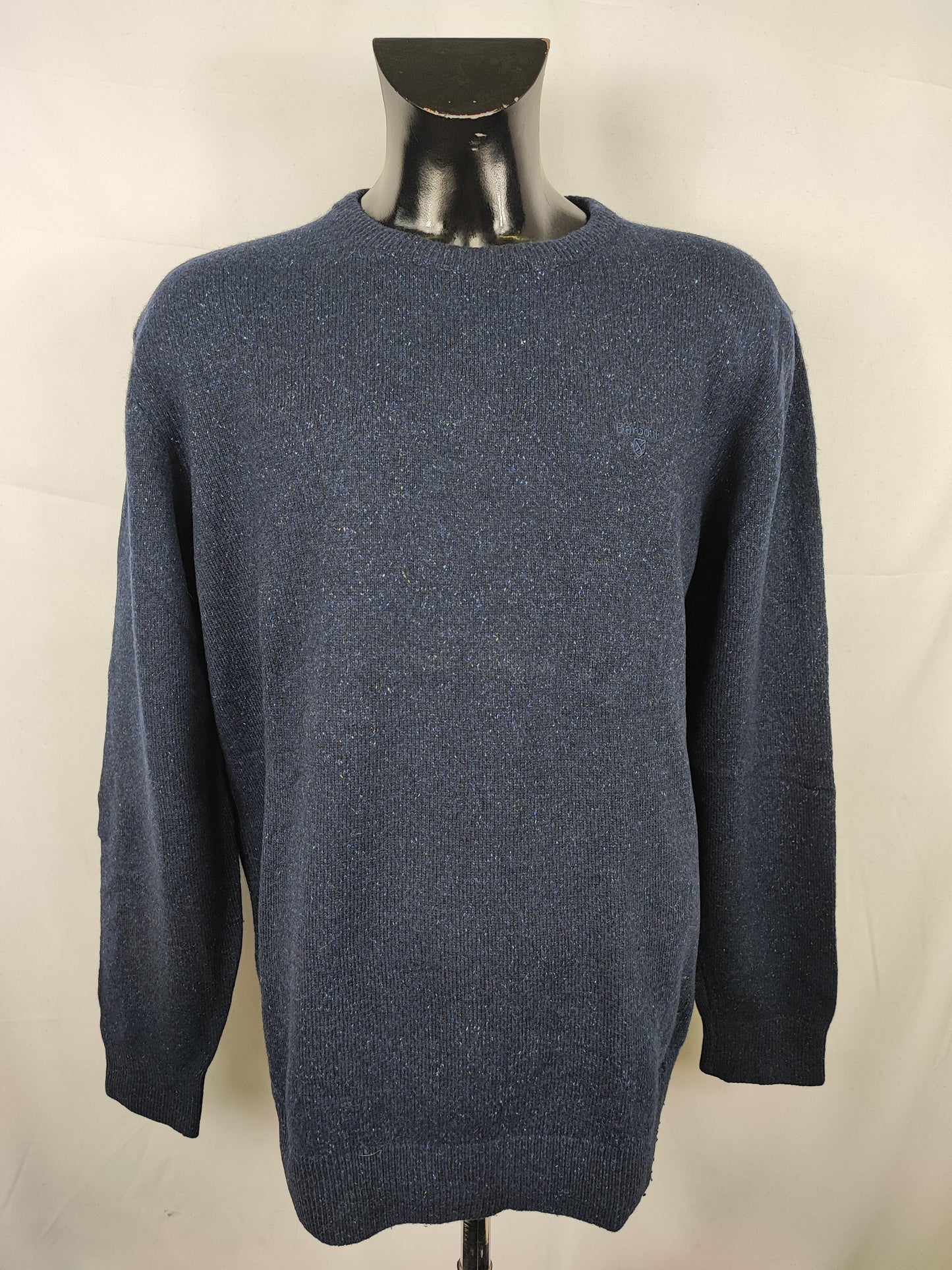 Maglione Barbour da uomo in lana blu XXLarge- Man Navy Jumper Size XXLarge