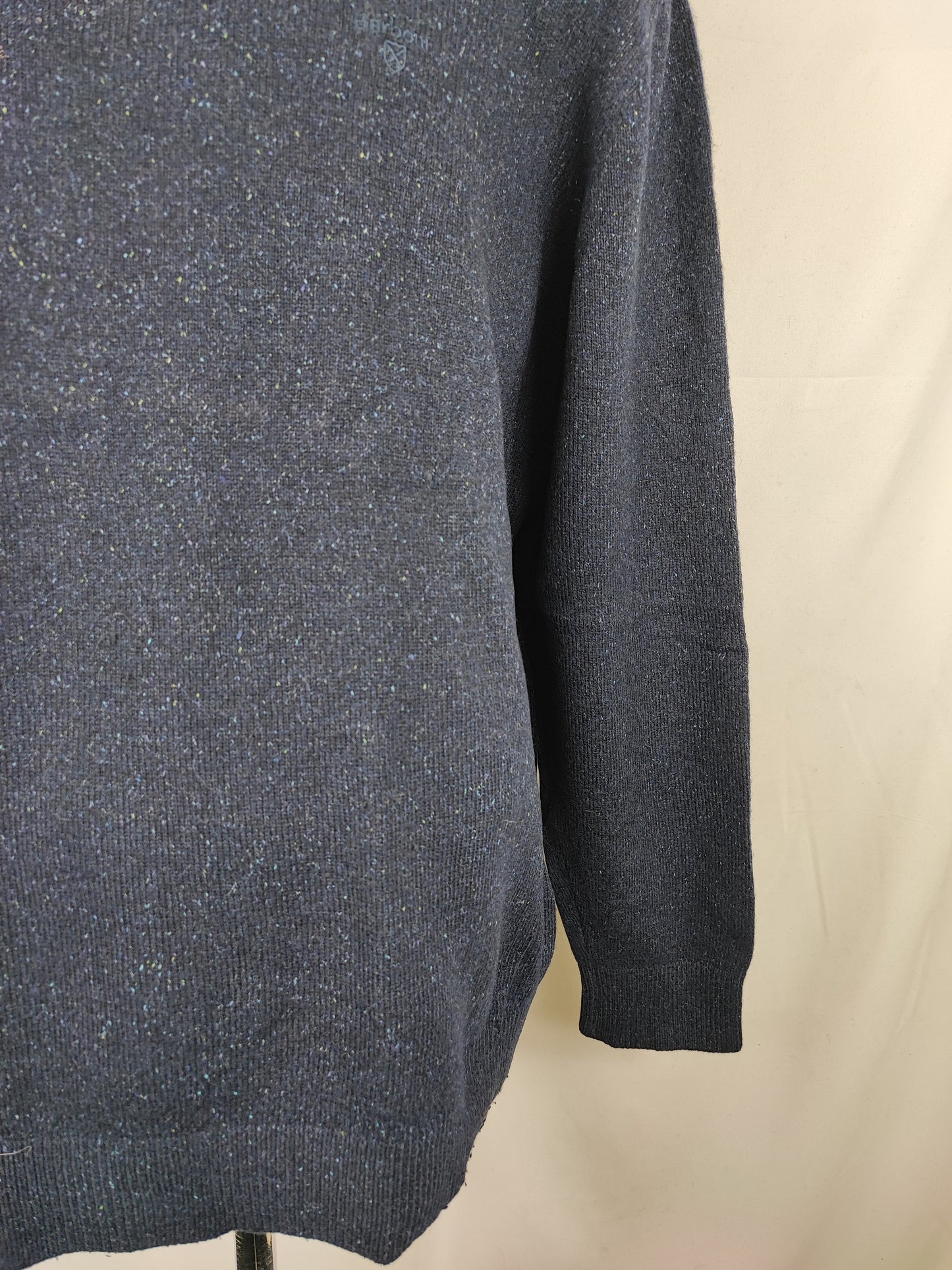 Maglione Barbour da uomo in lana blu XXLarge- Man Navy Jumper Size XXLarge