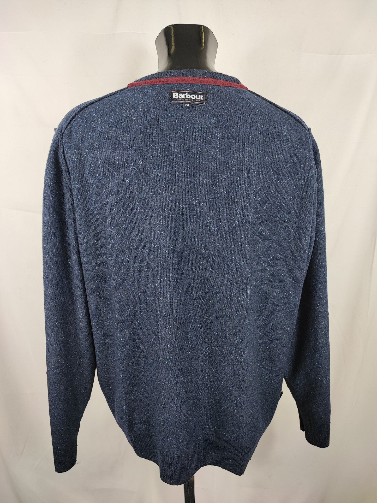 Maglione Barbour da uomo in lana blu XXLarge- Man Navy Jumper Size XXLarge