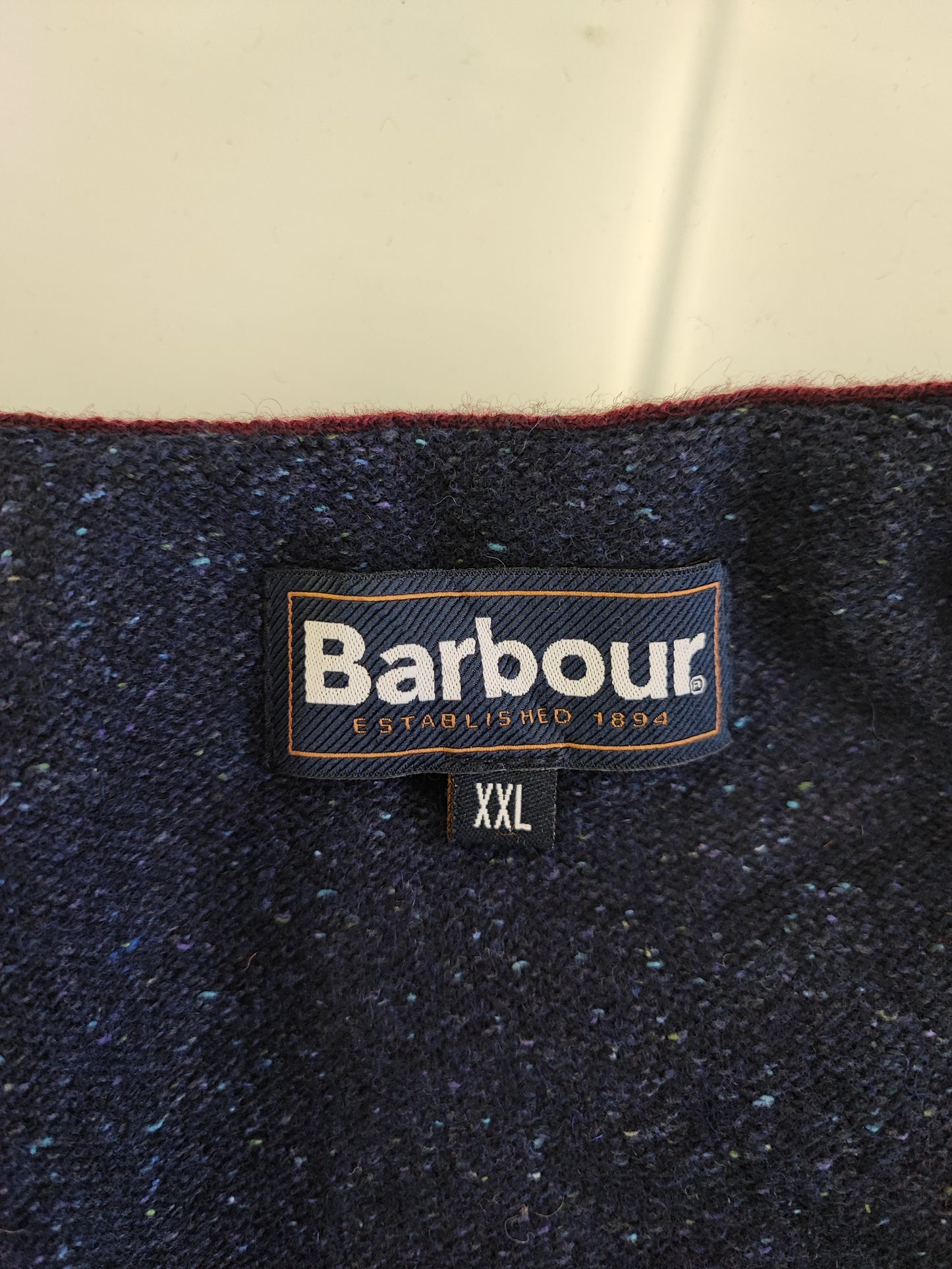 Maglione Barbour da uomo in lana blu XXLarge- Man Navy Jumper Size XXLarge