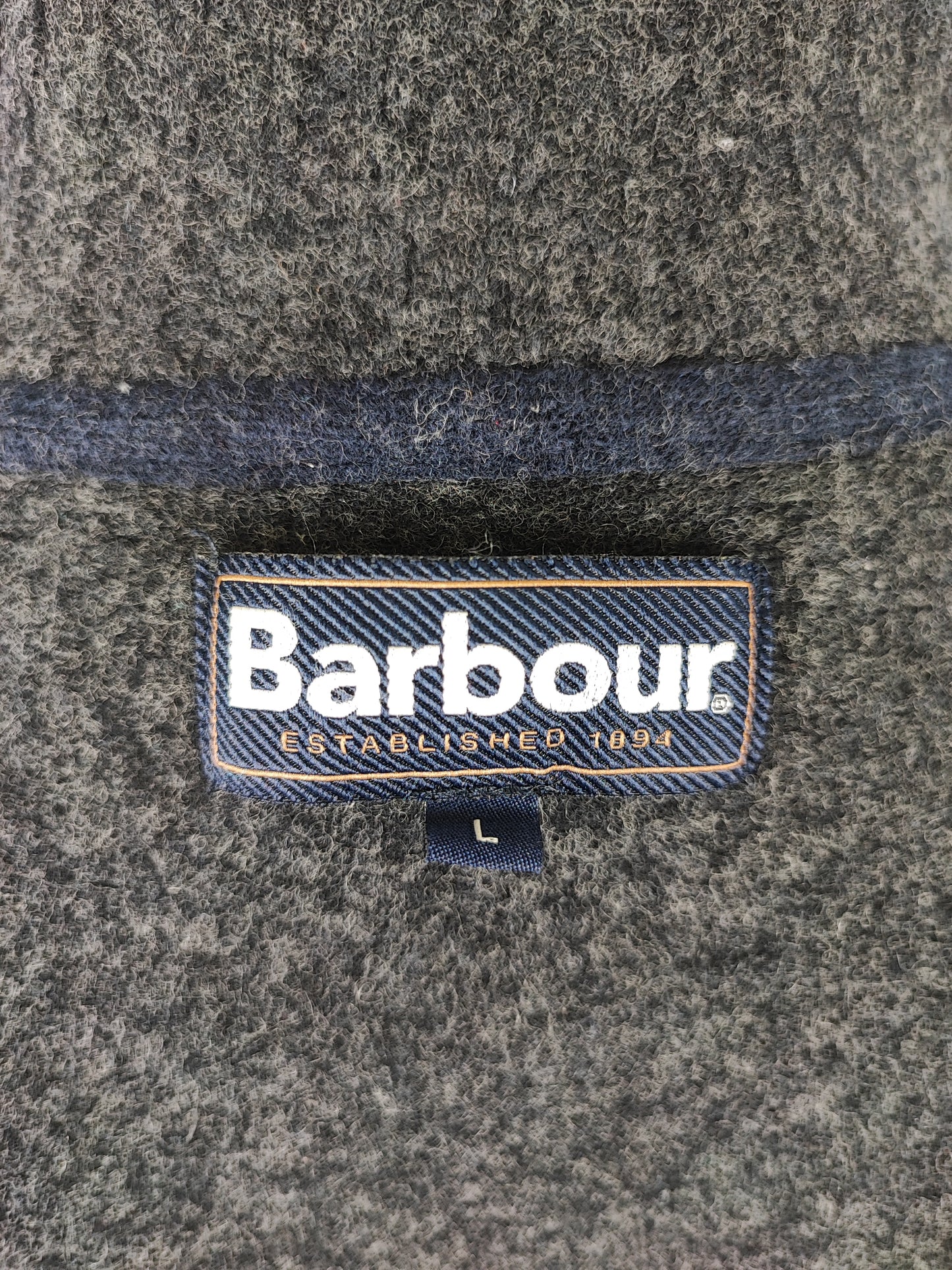 Maglione Barbour da uomo in lana grigio Large- Man Grey Wool Jumper Size Large