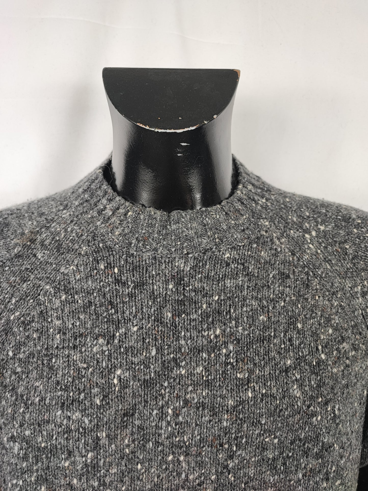Maglione Barbour da uomo in lana grigio Medium- Man Grey Wool Jumper Size Medium