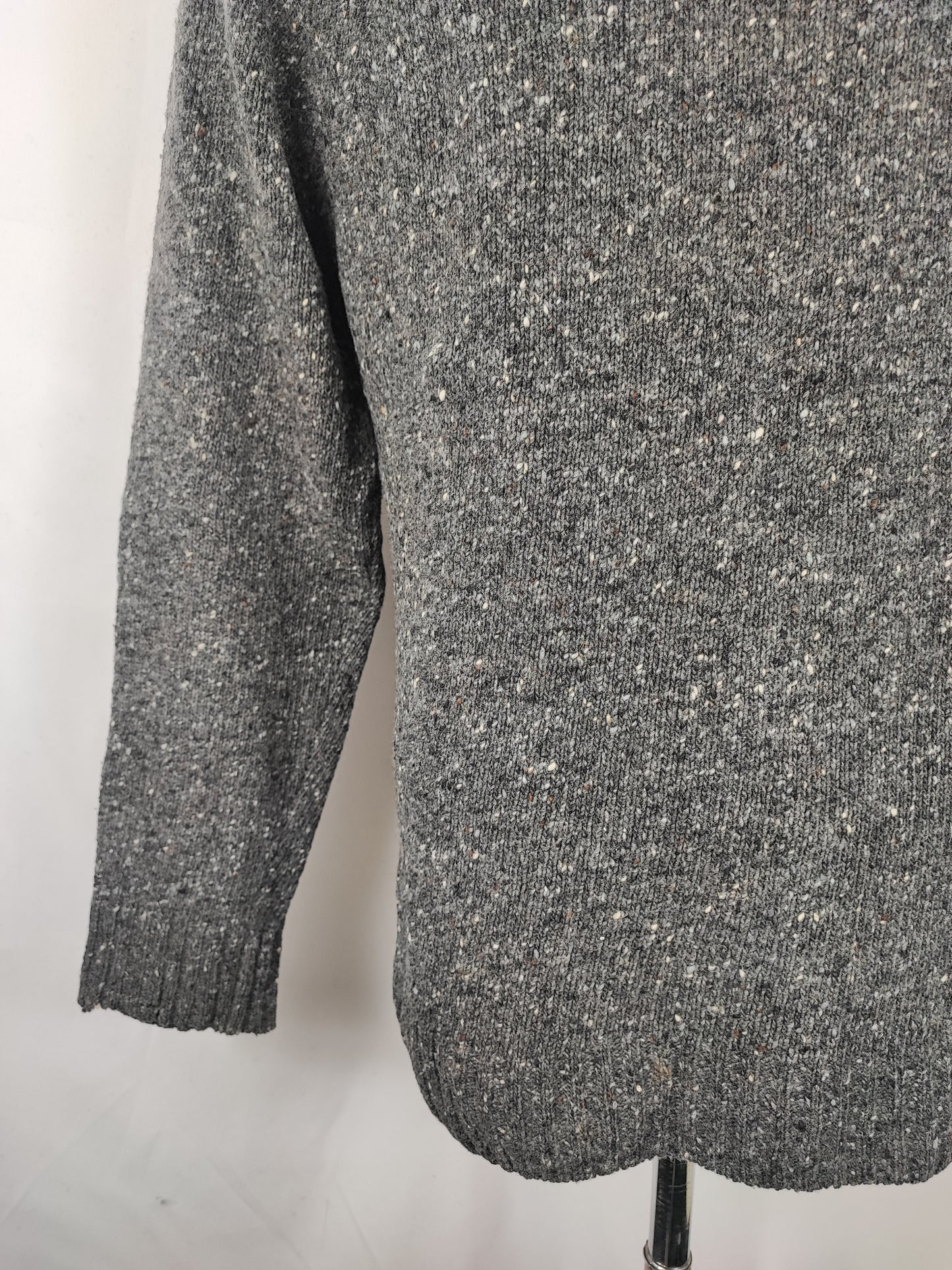Maglione Barbour da uomo in lana grigio Medium- Man Grey Wool Jumper Size Medium