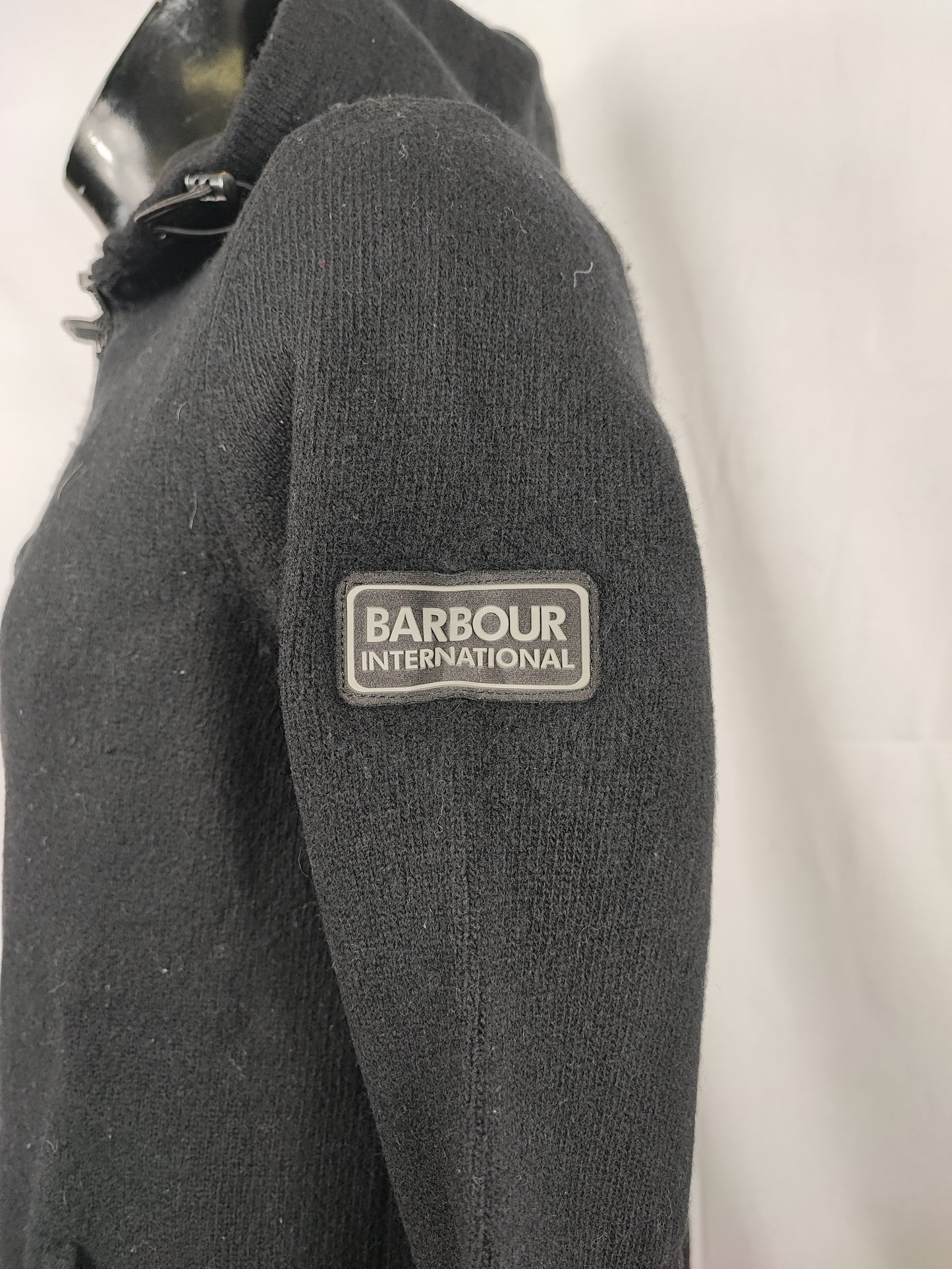 Maglione Barbour da uomo in lana nero Medium- Man Black Wool Jumper Size Medium