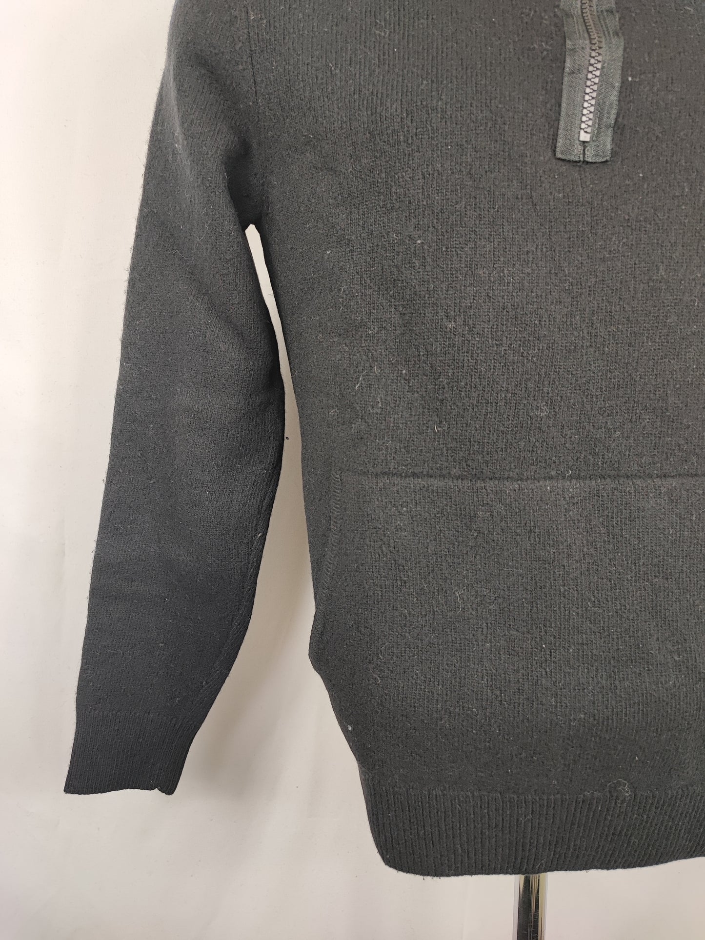 Maglione Barbour da uomo in lana nero Medium- Man Black Wool Jumper Size Medium