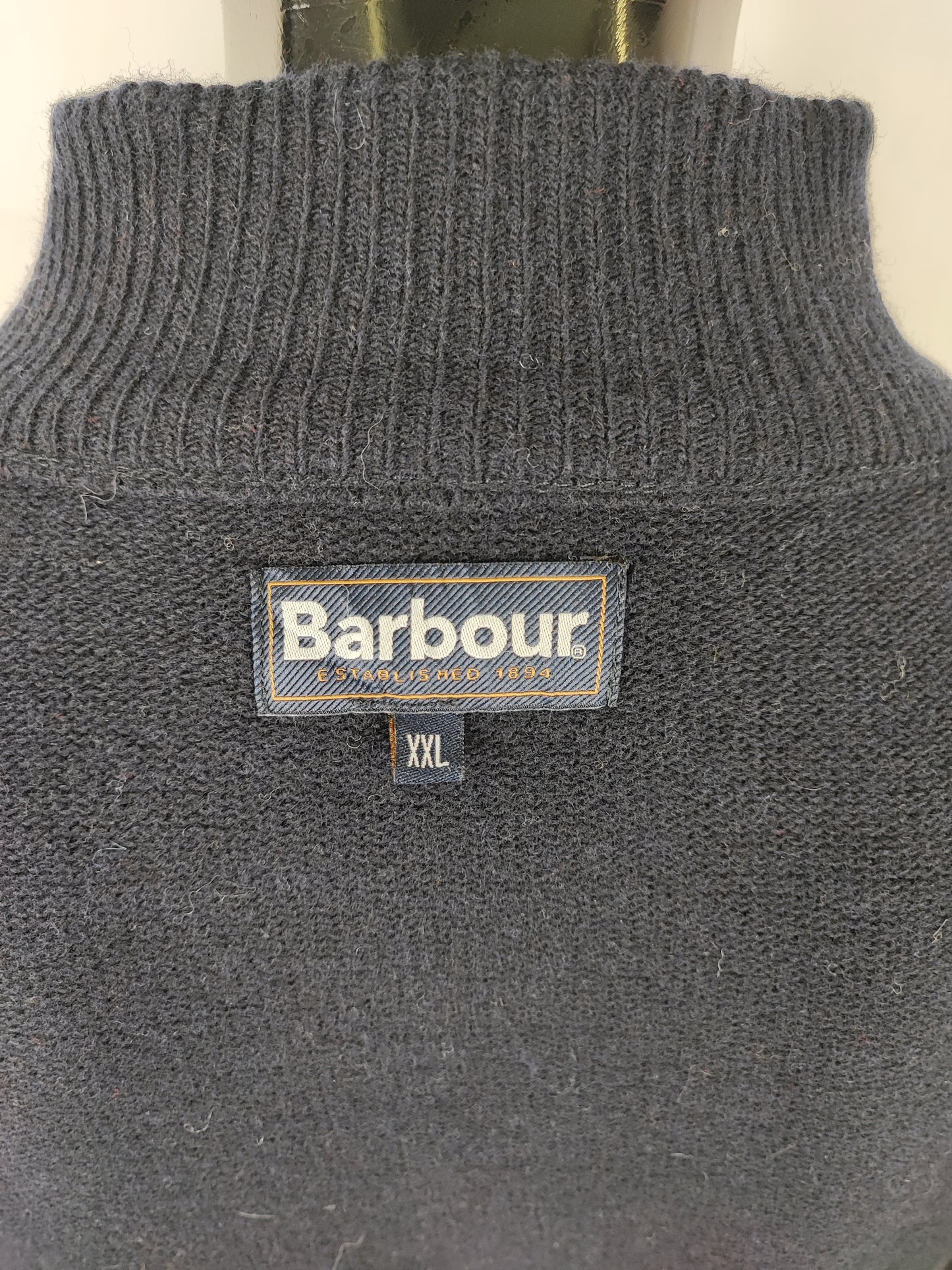 Maglione Barbour da uomo in lana blu XXL- Man Navy Wool Jumper Size XXLarge