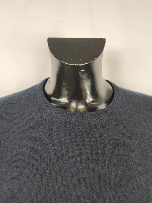 Maglione Barbour da uomo in lana blu XL- Man Navy Wool Jumper Size XLarge