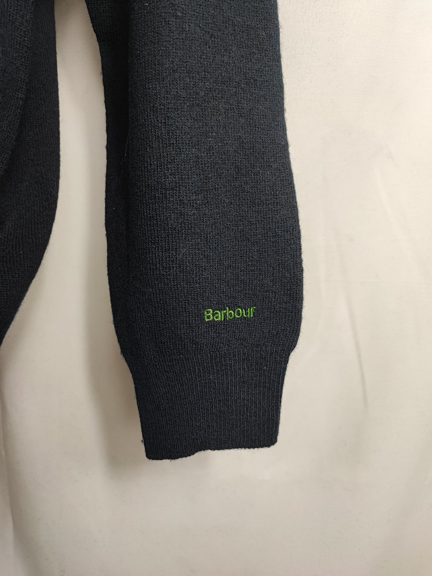 Maglione Barbour da uomo in lana blu XL- Man Navy Wool Jumper Size XLarge