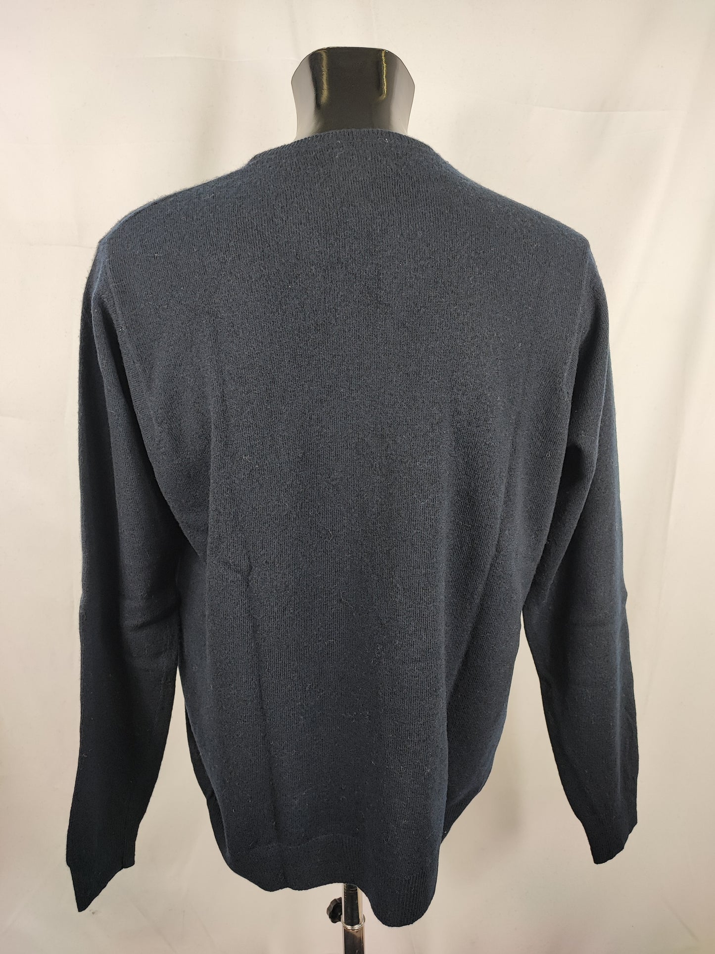 Maglione Barbour da uomo in lana blu XL- Man Navy Wool Jumper Size XLarge
