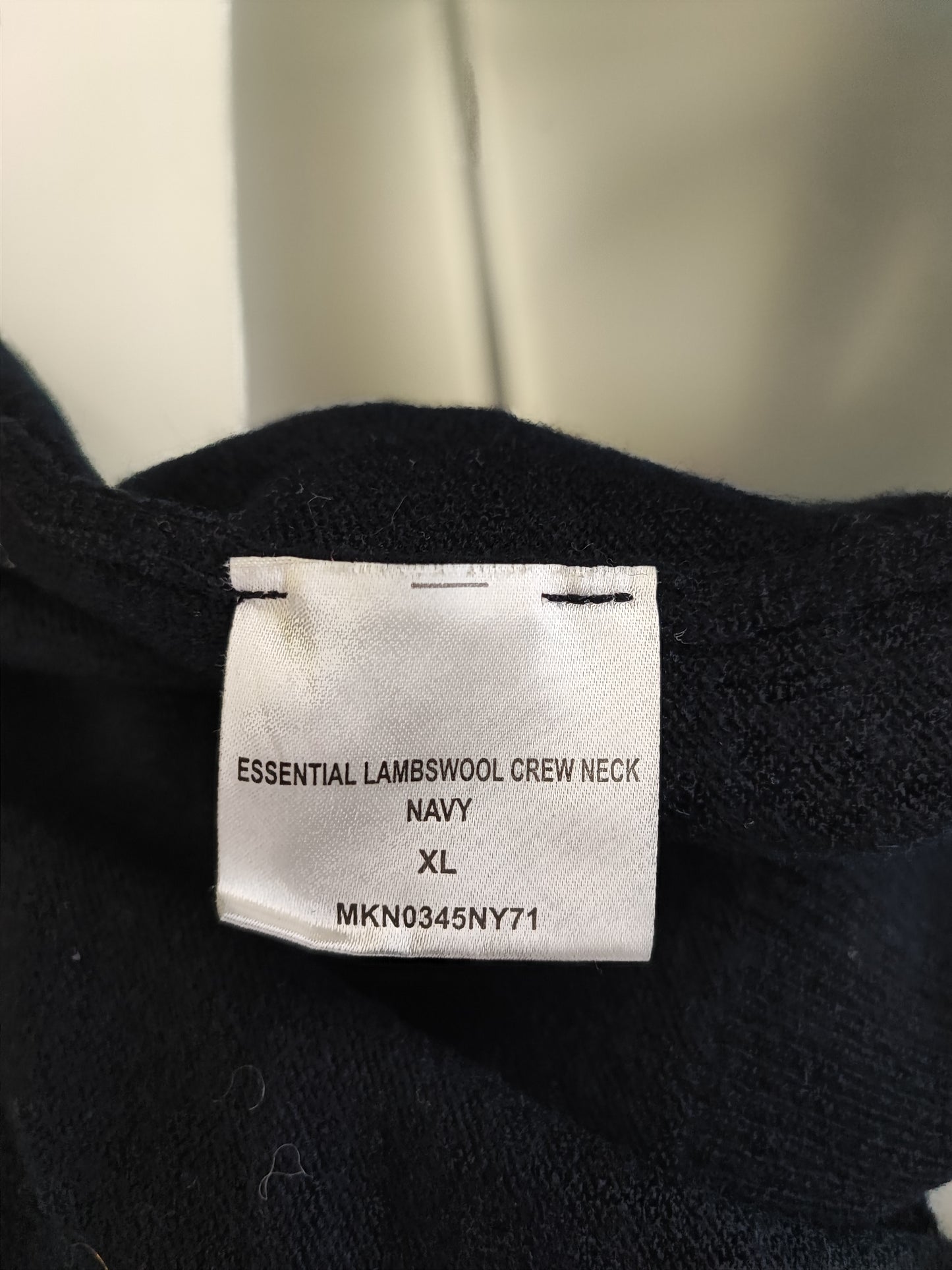 Maglione Barbour da uomo in lana blu XL- Man Navy Wool Jumper Size XLarge