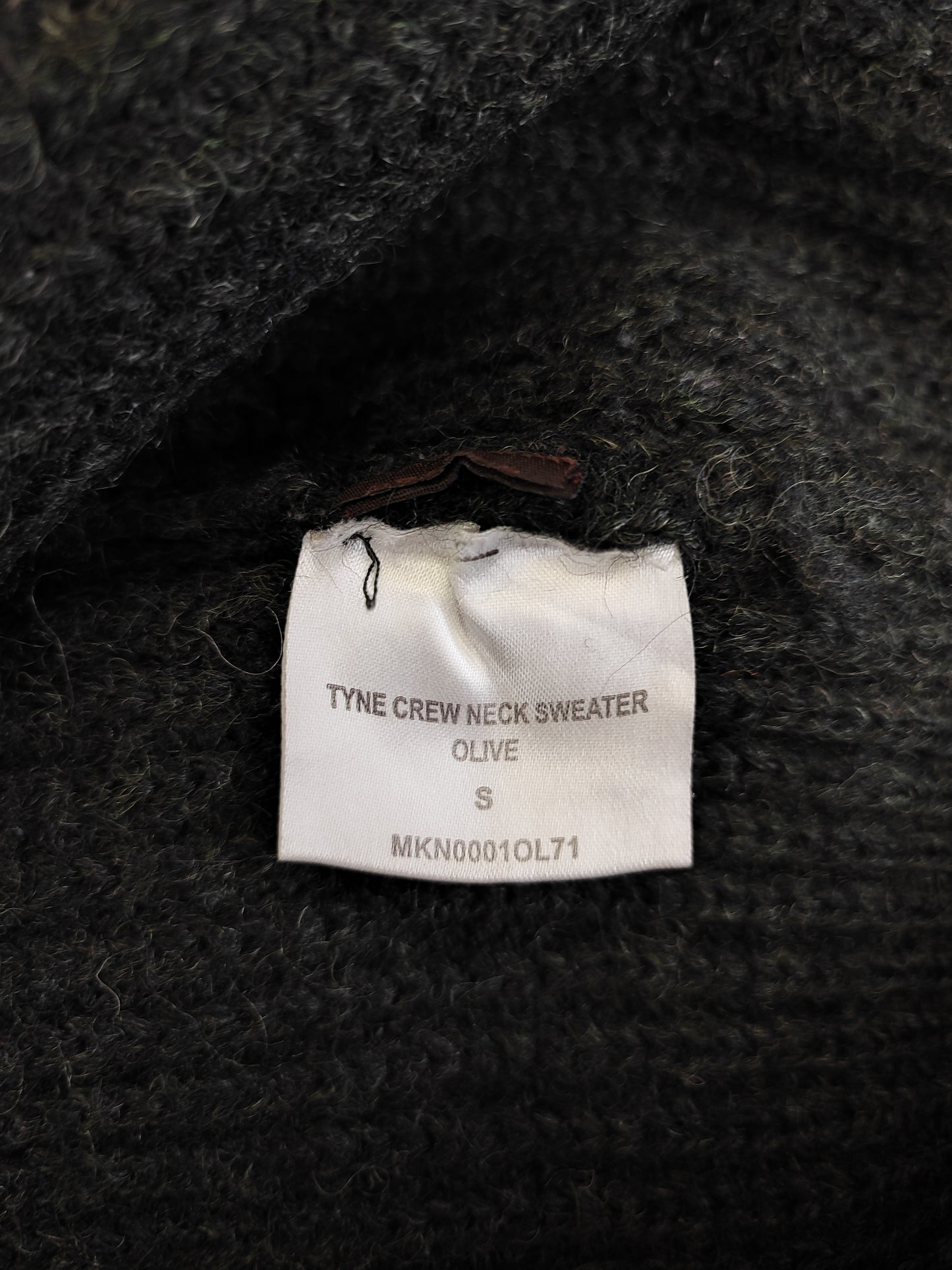 Maglione Barbour da uomo in lana verde Small- Man Olive Wool Jumper Size Small