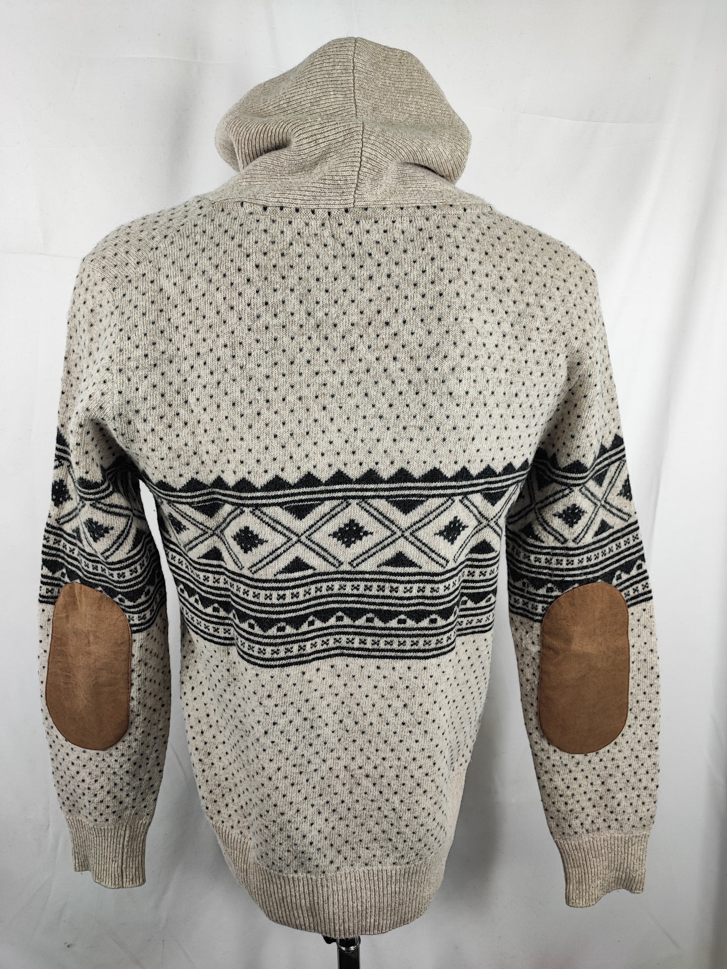 Maglione Barbour da uomo in lana beige Xlarge- Man Beige Wool Jumper Size Xlarge