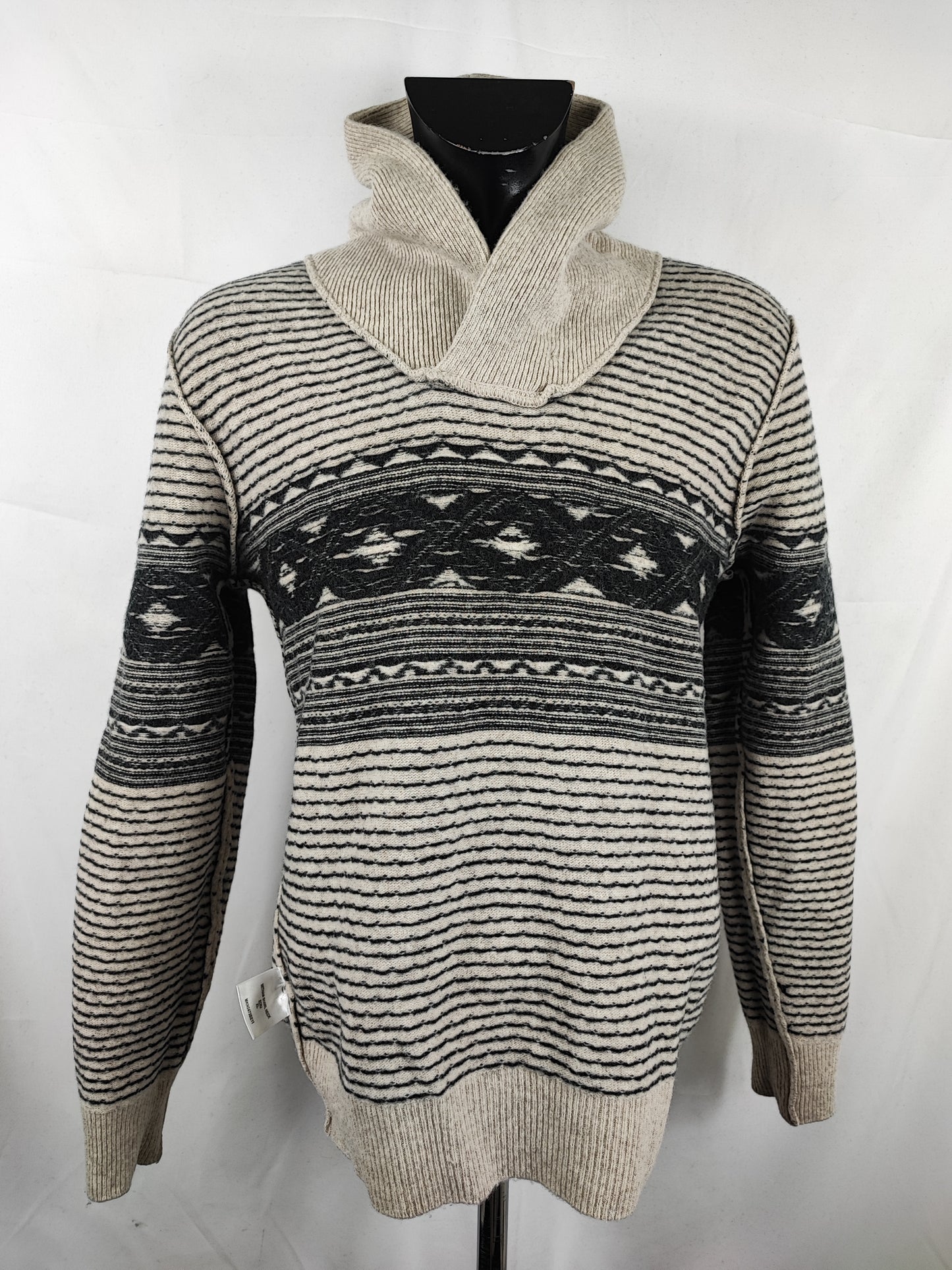 Maglione Barbour da uomo in lana beige Xlarge- Man Beige Wool Jumper Size Xlarge