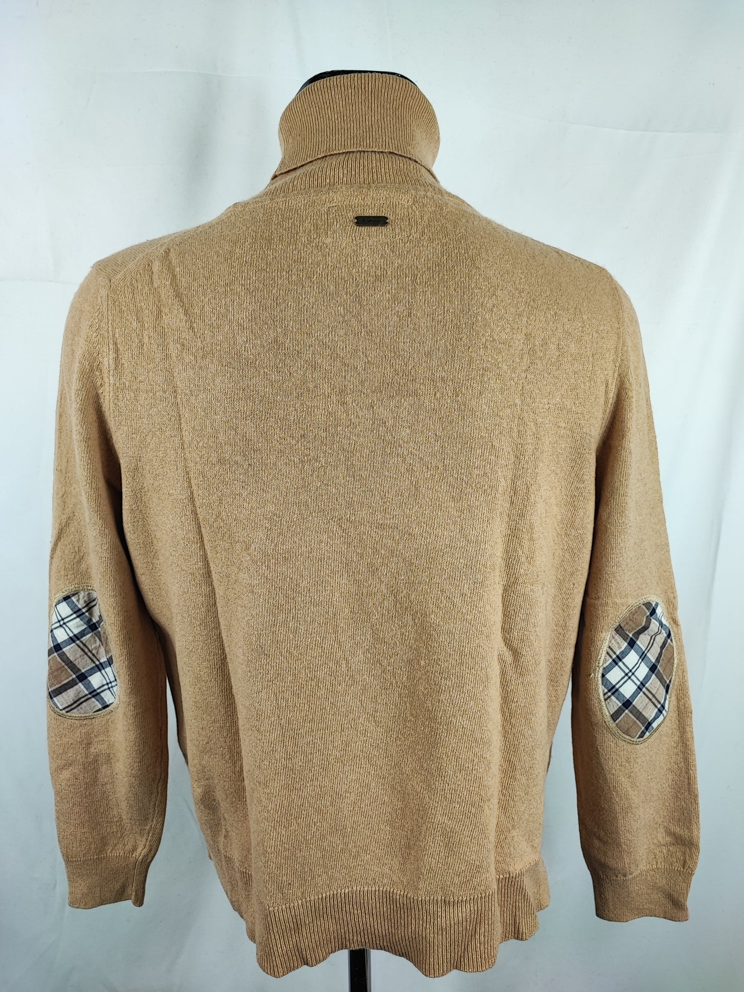 Maglione Barbour da donna in lana beige tg.44/46 - Lady Beige Wool Jumper Size Uk16