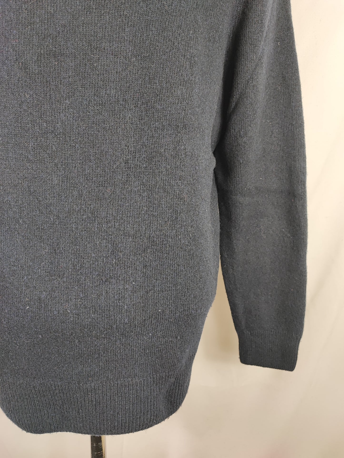 Maglione Barbour Blu In lana Small- Man Wool Navy Jumper Size Small