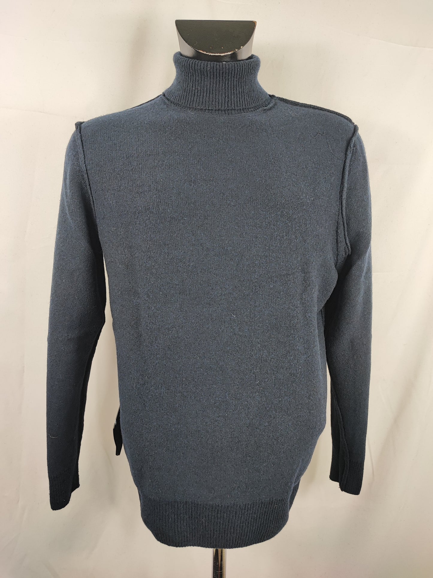 Maglione Barbour Blu In lana Small- Man Wool Navy Jumper Size Small