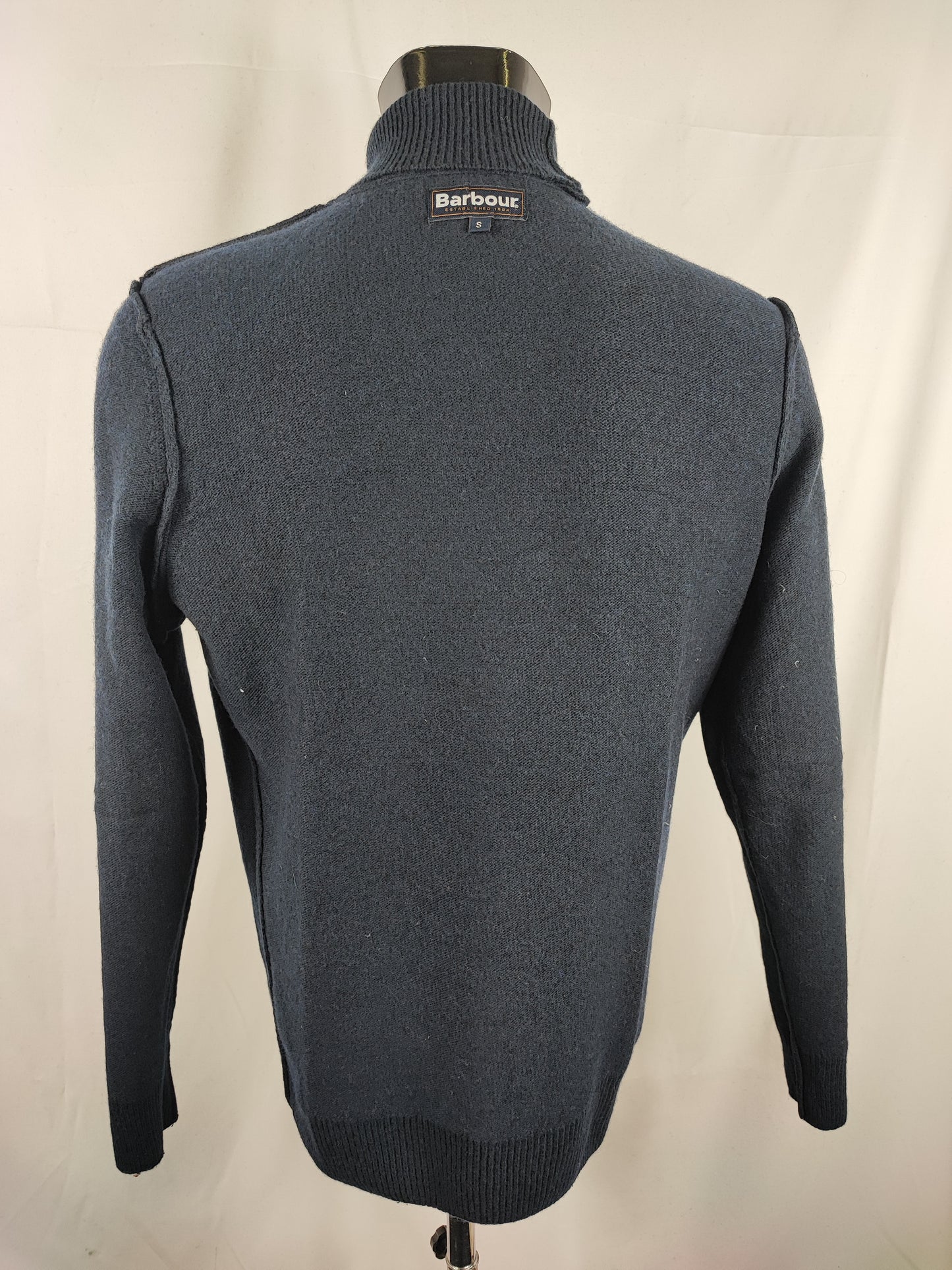 Maglione Barbour Blu In lana Small- Man Wool Navy Jumper Size Small