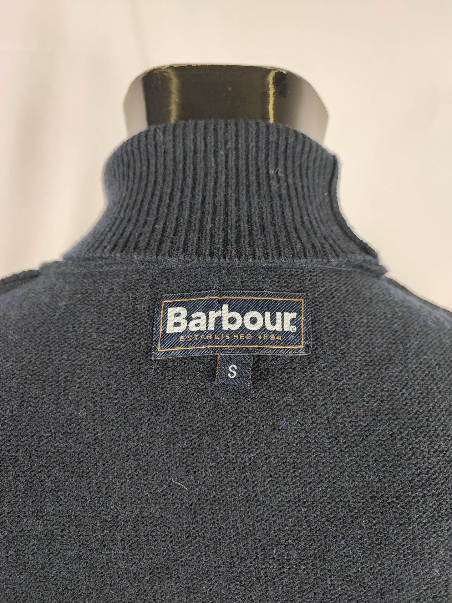 Maglione Barbour Blu In lana Small- Man Wool Navy Jumper Size Small