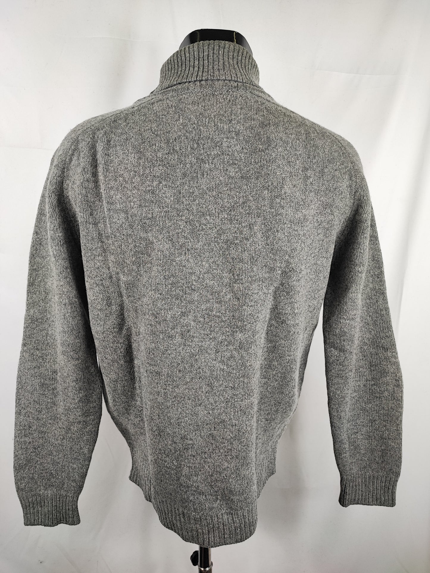 Maglione Barbour da uomo in lana grigio Medium- Man Grey Jumper Size Medium