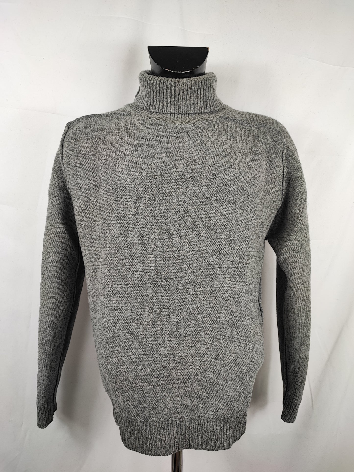 Maglione Barbour da uomo in lana grigio Medium- Man Grey Jumper Size Medium
