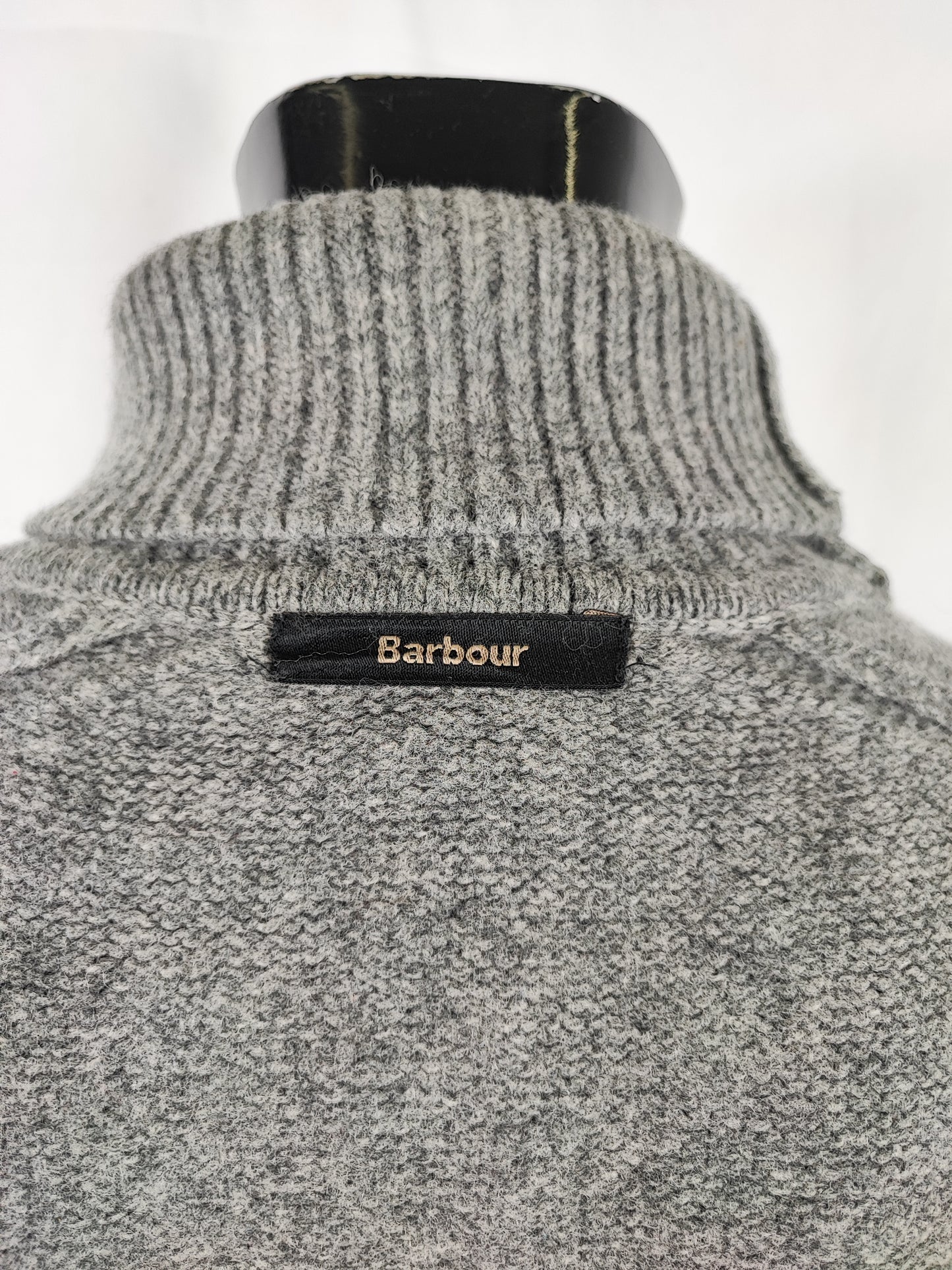 Maglione Barbour da uomo in lana grigio Medium- Man Grey Jumper Size Medium