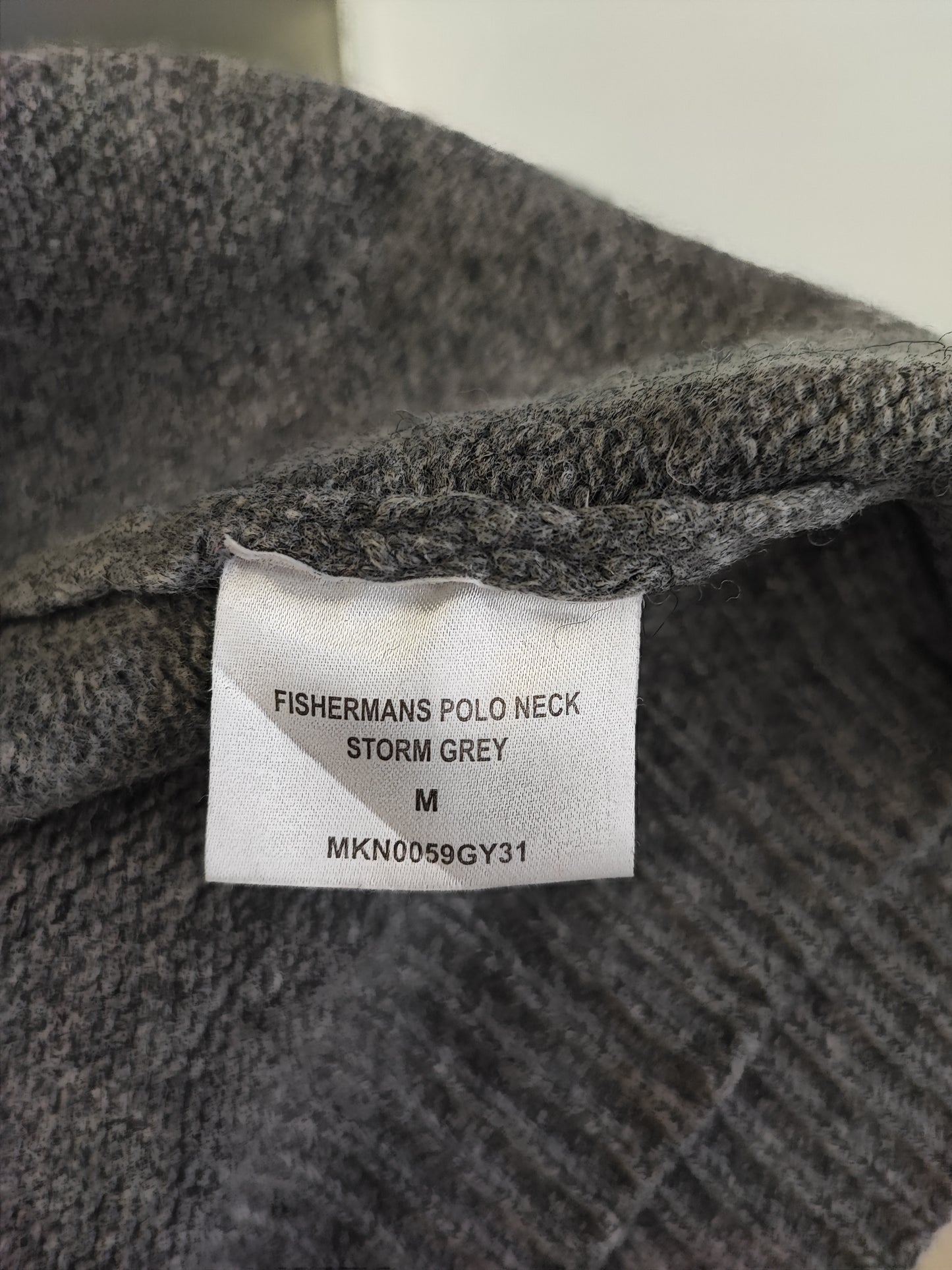 Maglione Barbour da uomo in lana grigio Medium- Man Grey Jumper Size Medium