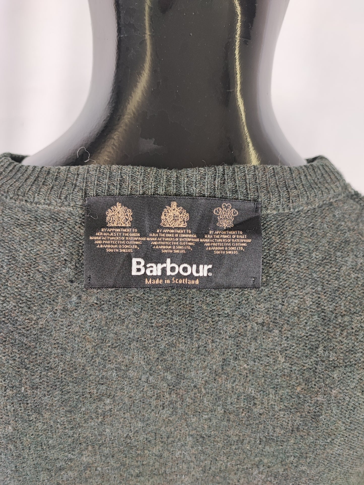 Maglione Barbour da uomo in lana verde Xlarge - Man green jumper Size Xlarge