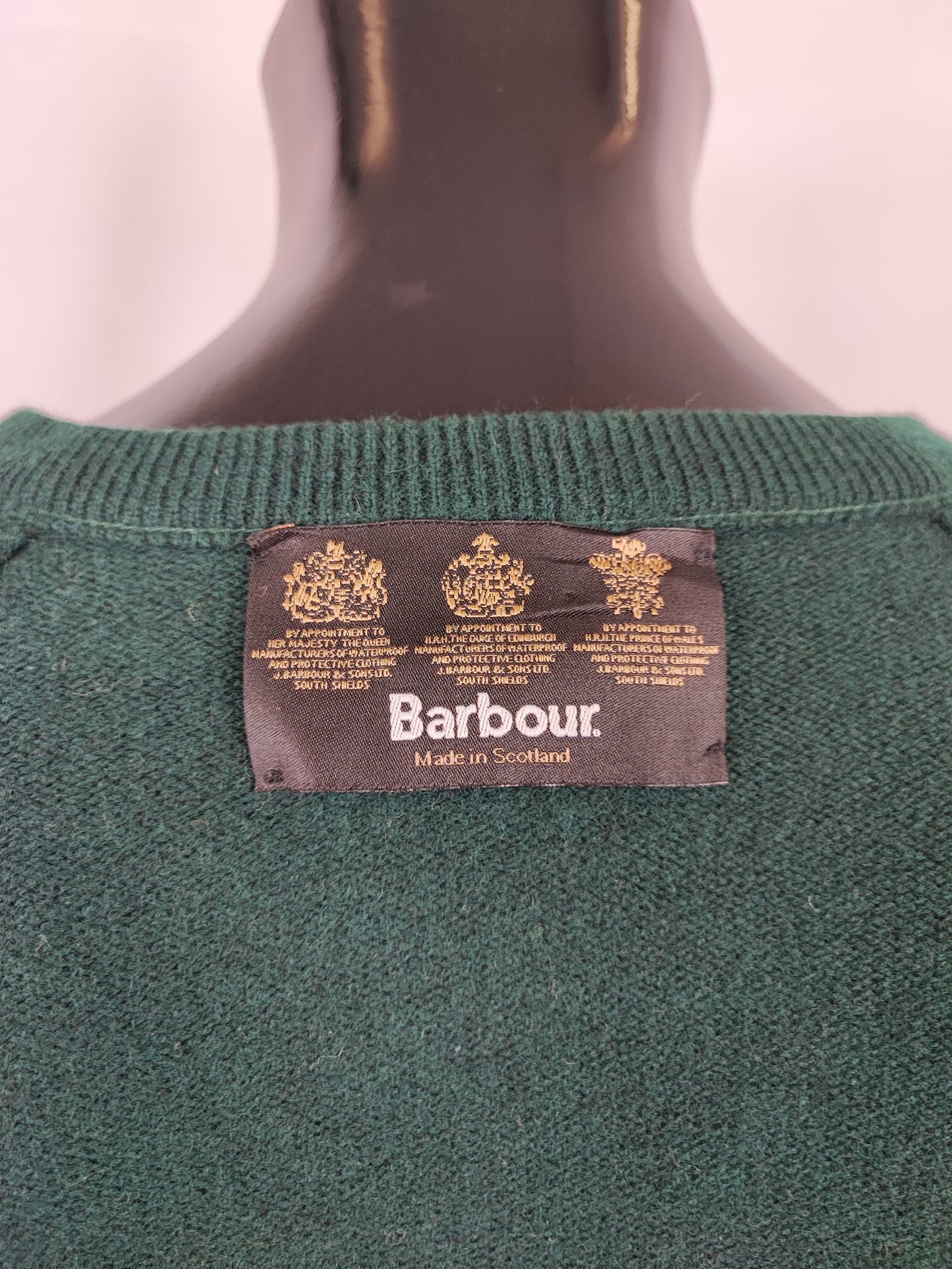Maglione Barbour da uomo in lana verde Large - Man green jumper Size Large