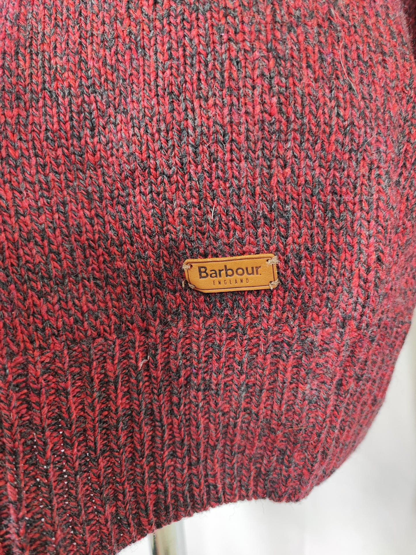 Maglione Barbour da uomo in lana rosso Large - Man Wool Red jumper Size Large