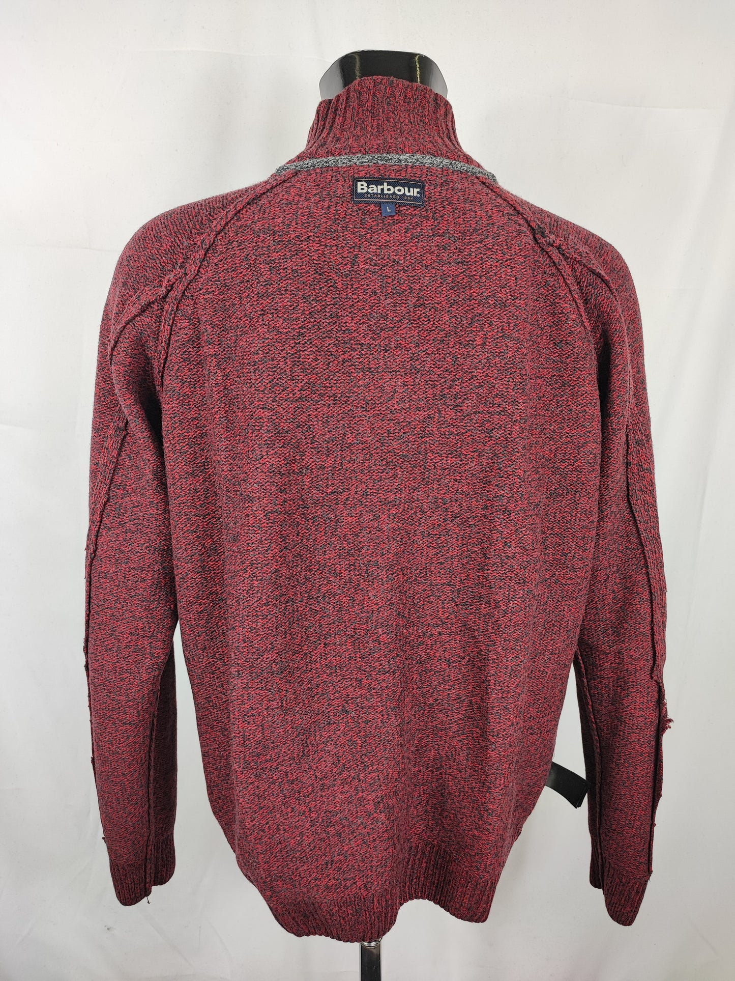 Maglione Barbour da uomo in lana rosso Large - Man Wool Red jumper Size Large