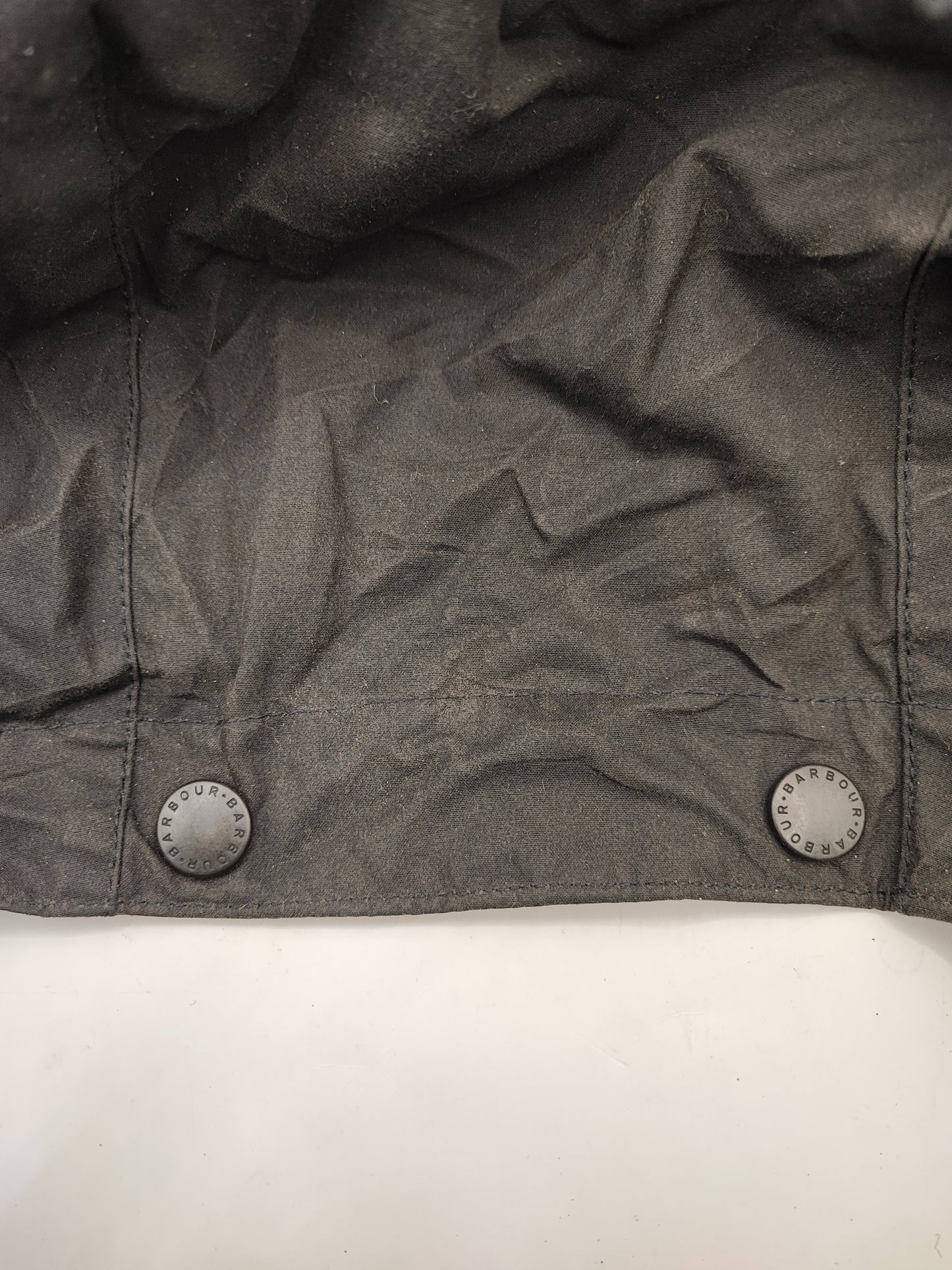 Cappuccio Barbour nero recente - Black Waxed hood One size