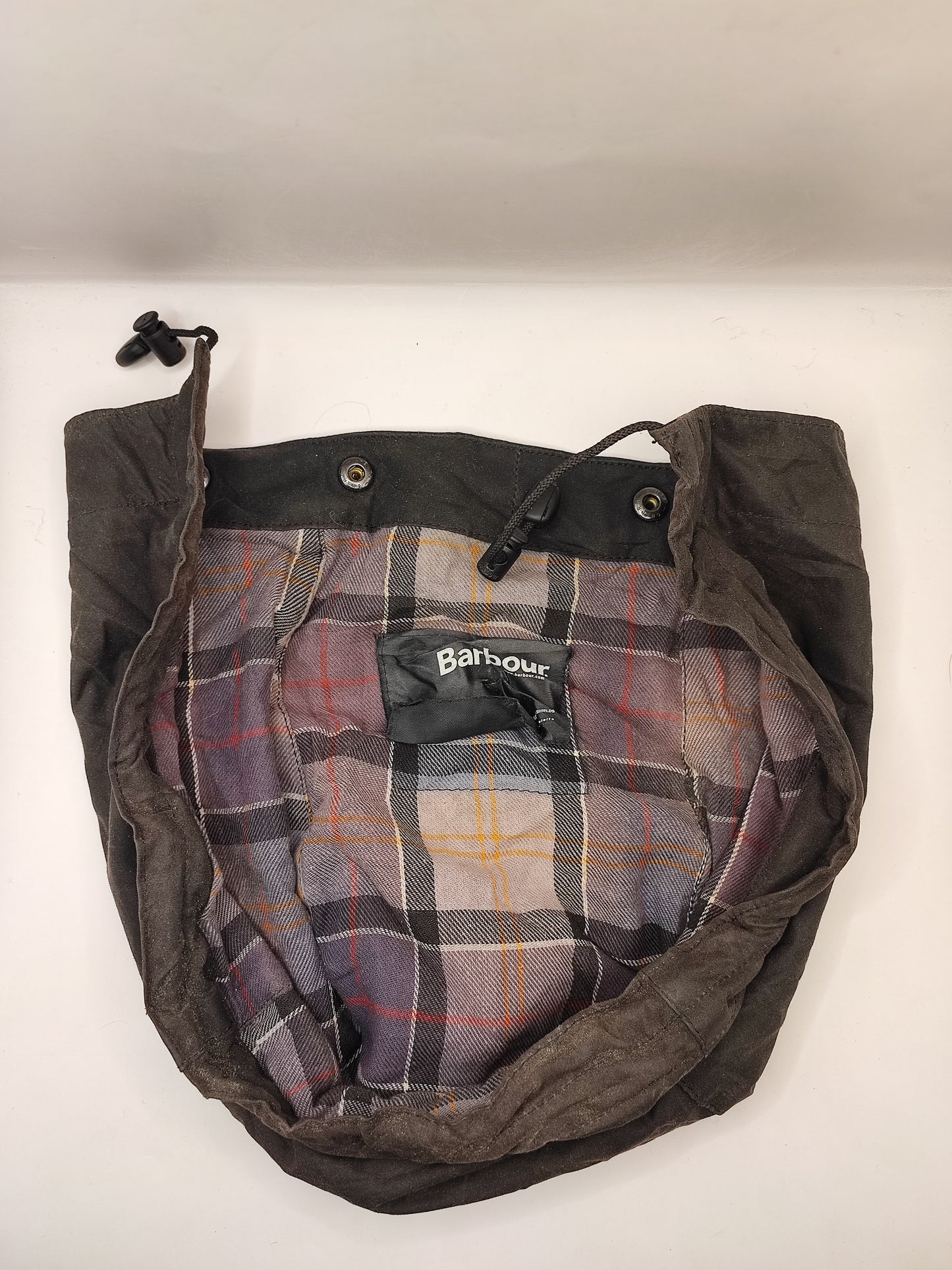 Cappuccio Barbour nero recente - Black Waxed hood One size
