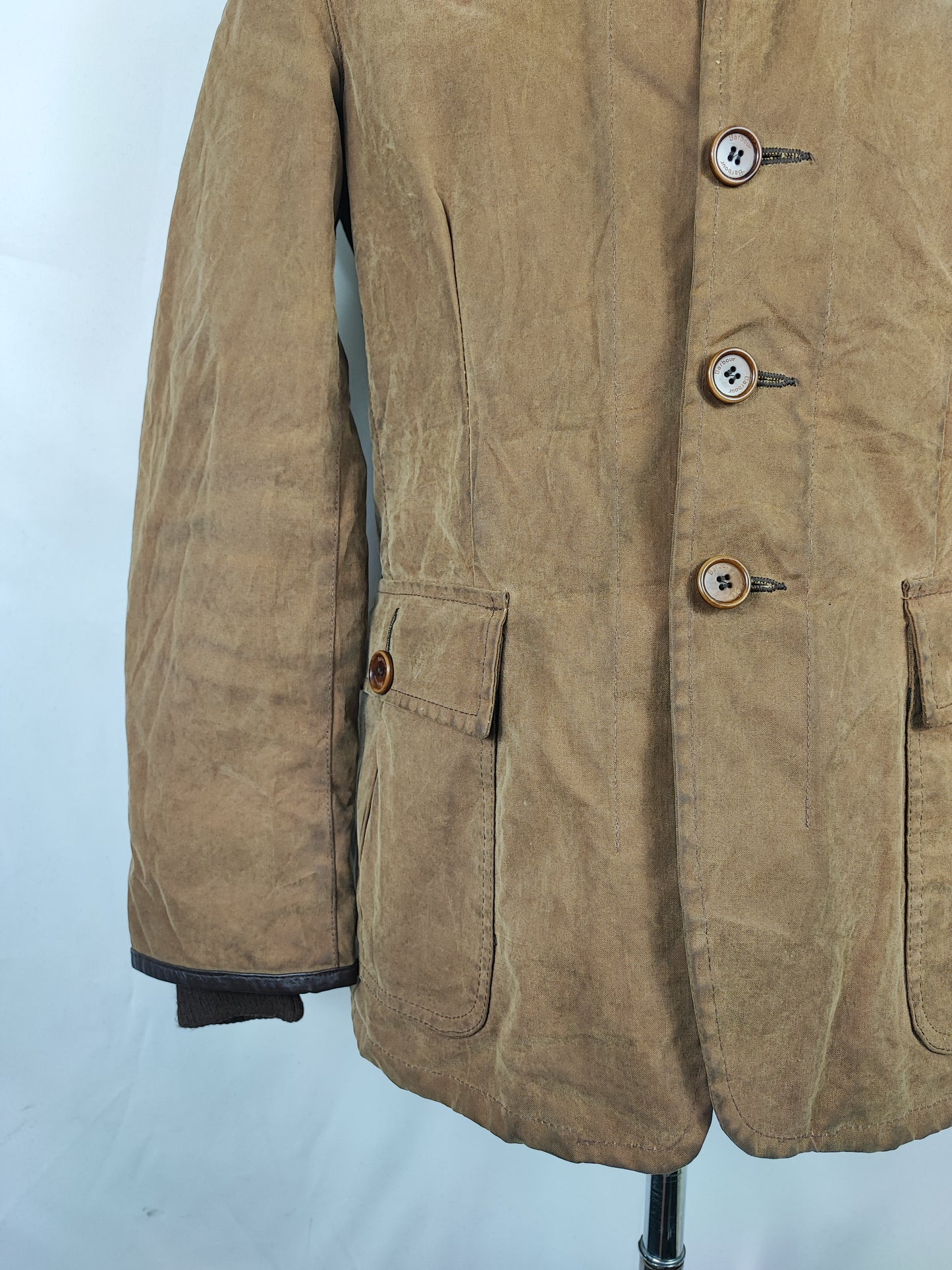 Giacca Barbour Uomo beige blazer Small - Beige waxed Lumley riding blazer Jacket Size S