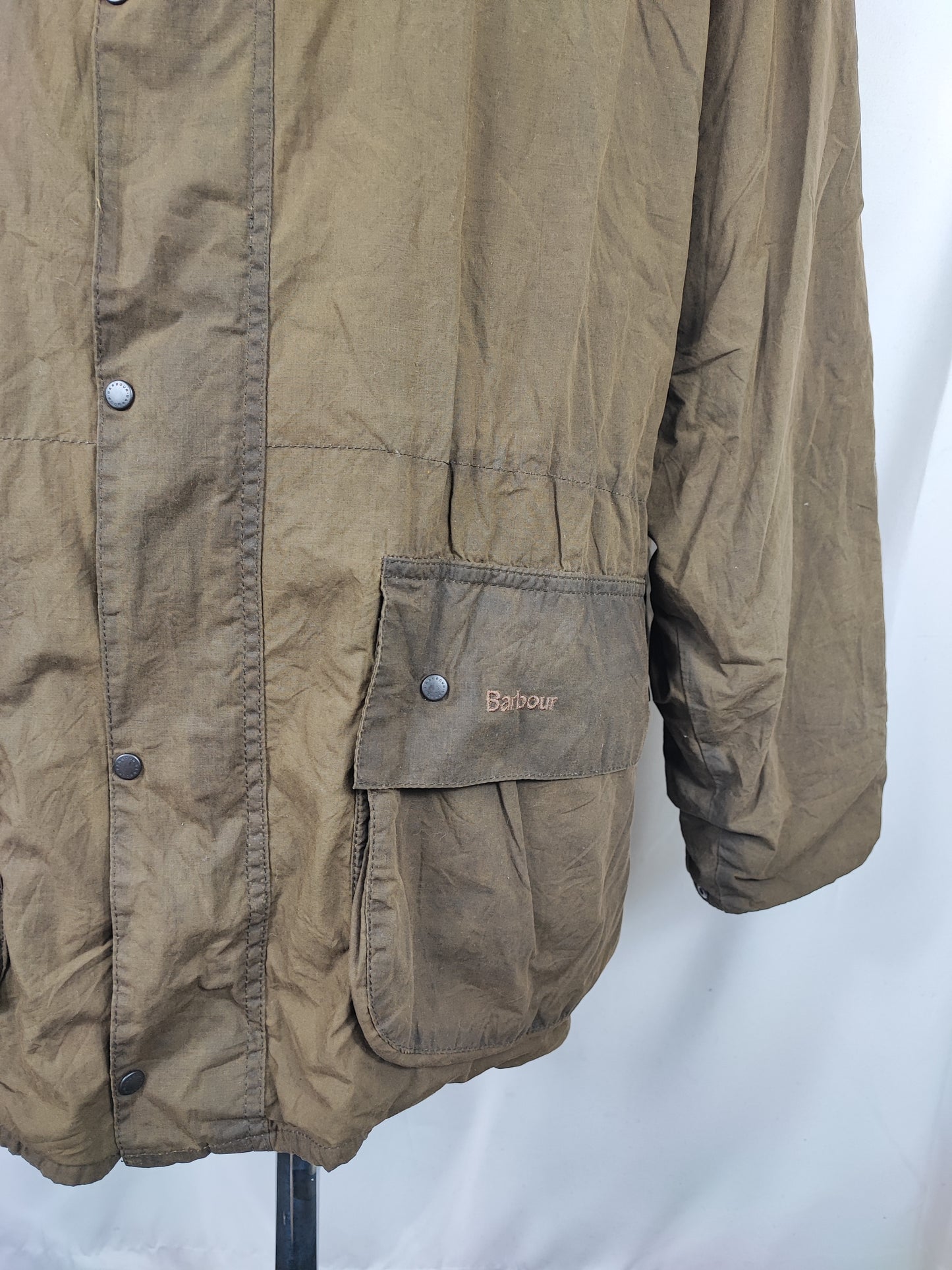 Giacca Barbour Durham verde cerata oliva c48/122 cm XL/XXL - Man olive wax Durham jacket size c48