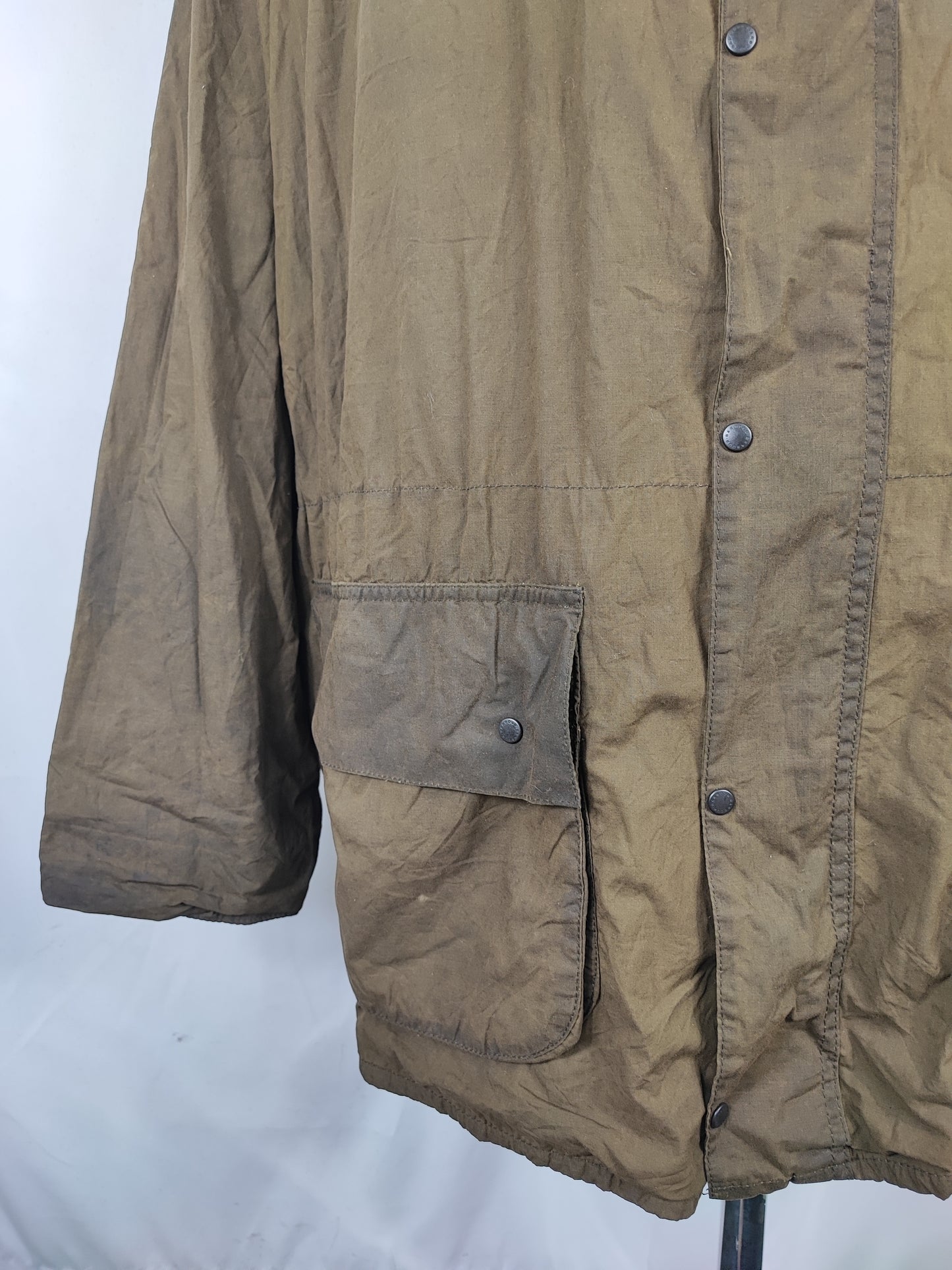 Giacca Barbour Durham verde cerata oliva c48/122 cm XL/XXL - Man olive wax Durham jacket size c48