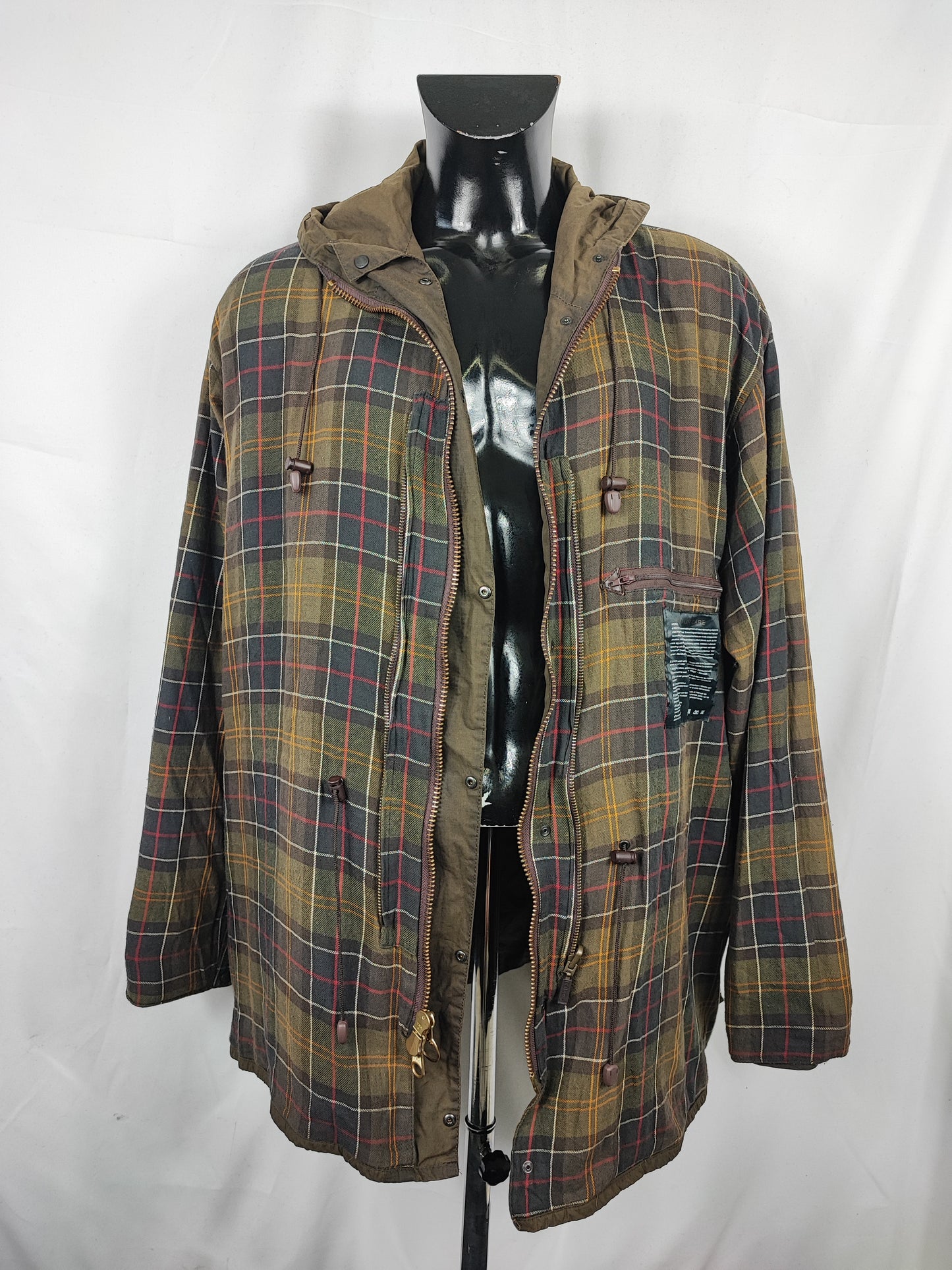 Giacca Barbour Durham verde cerata oliva c48/122 cm XL/XXL - Man olive wax Durham jacket size c48