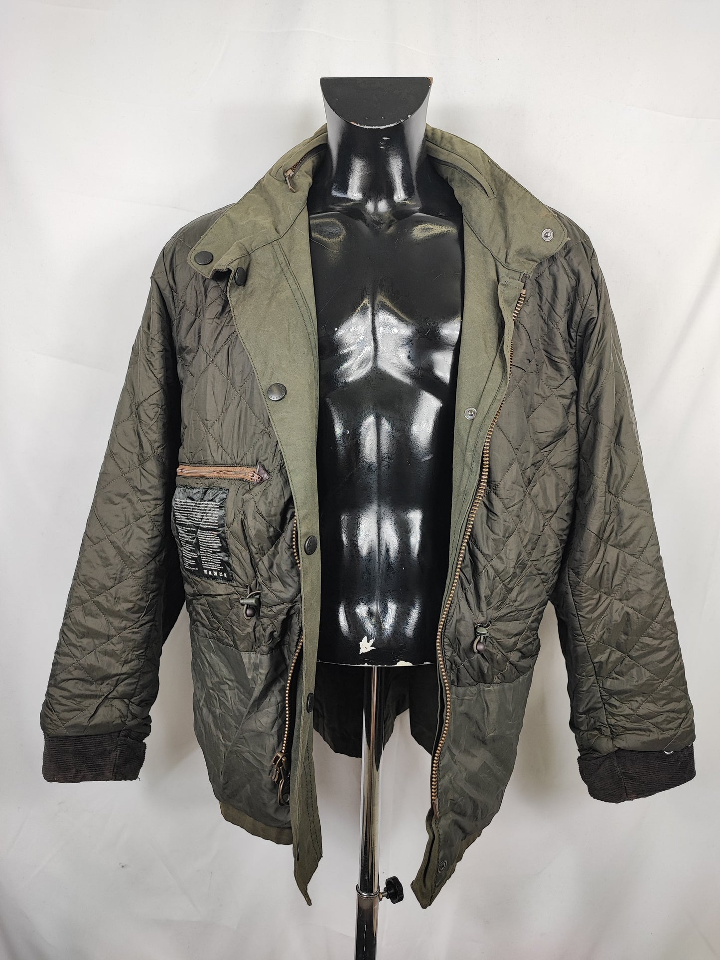 Barbour Giacca da uomo Sapper verde XL Man Wax Green Sapper Jacket Size XLarge
