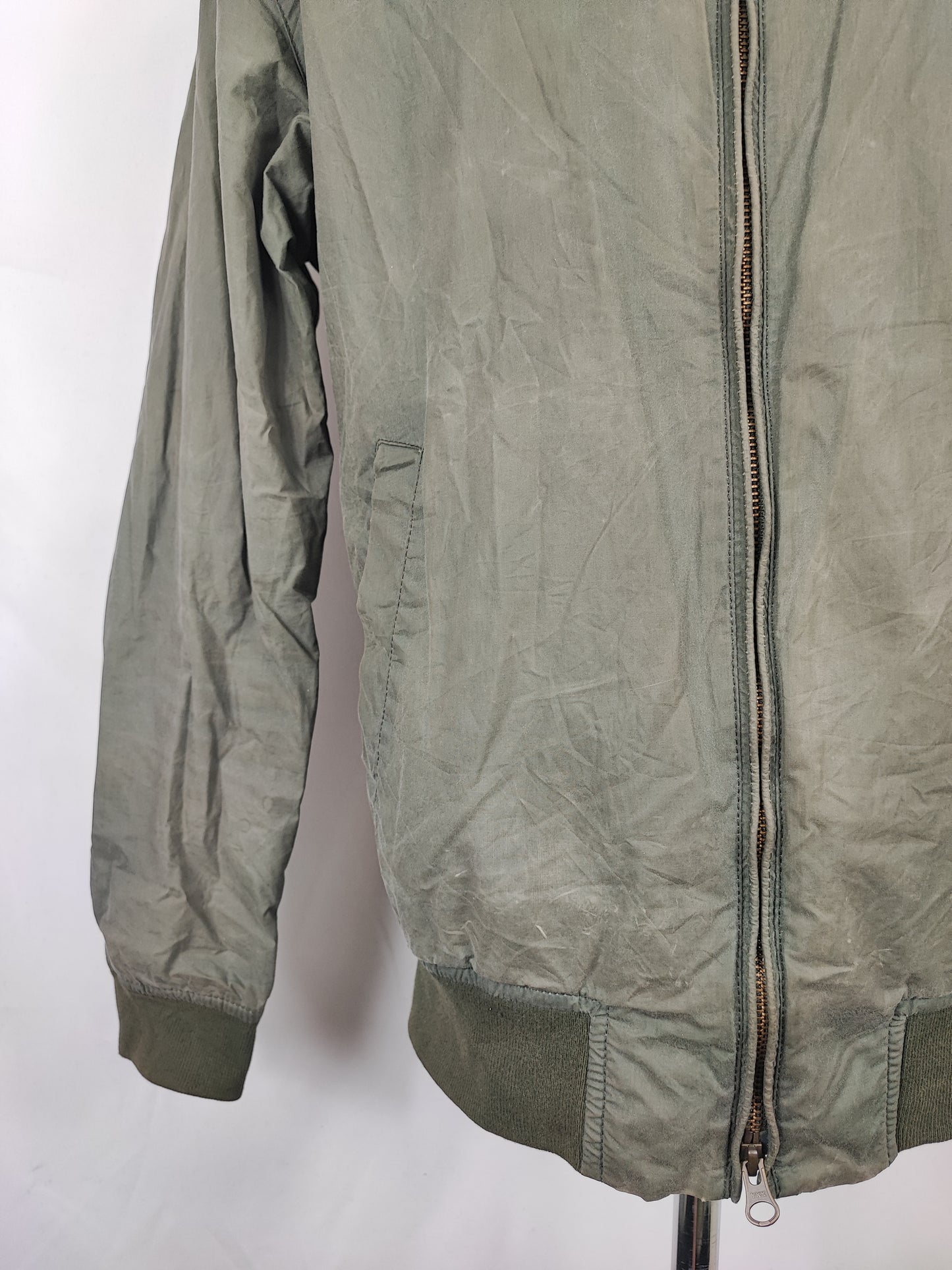 Bomber Barbour cerato leggero Verde Small - Man Green Flyweight Wax Royston Jacket Size S