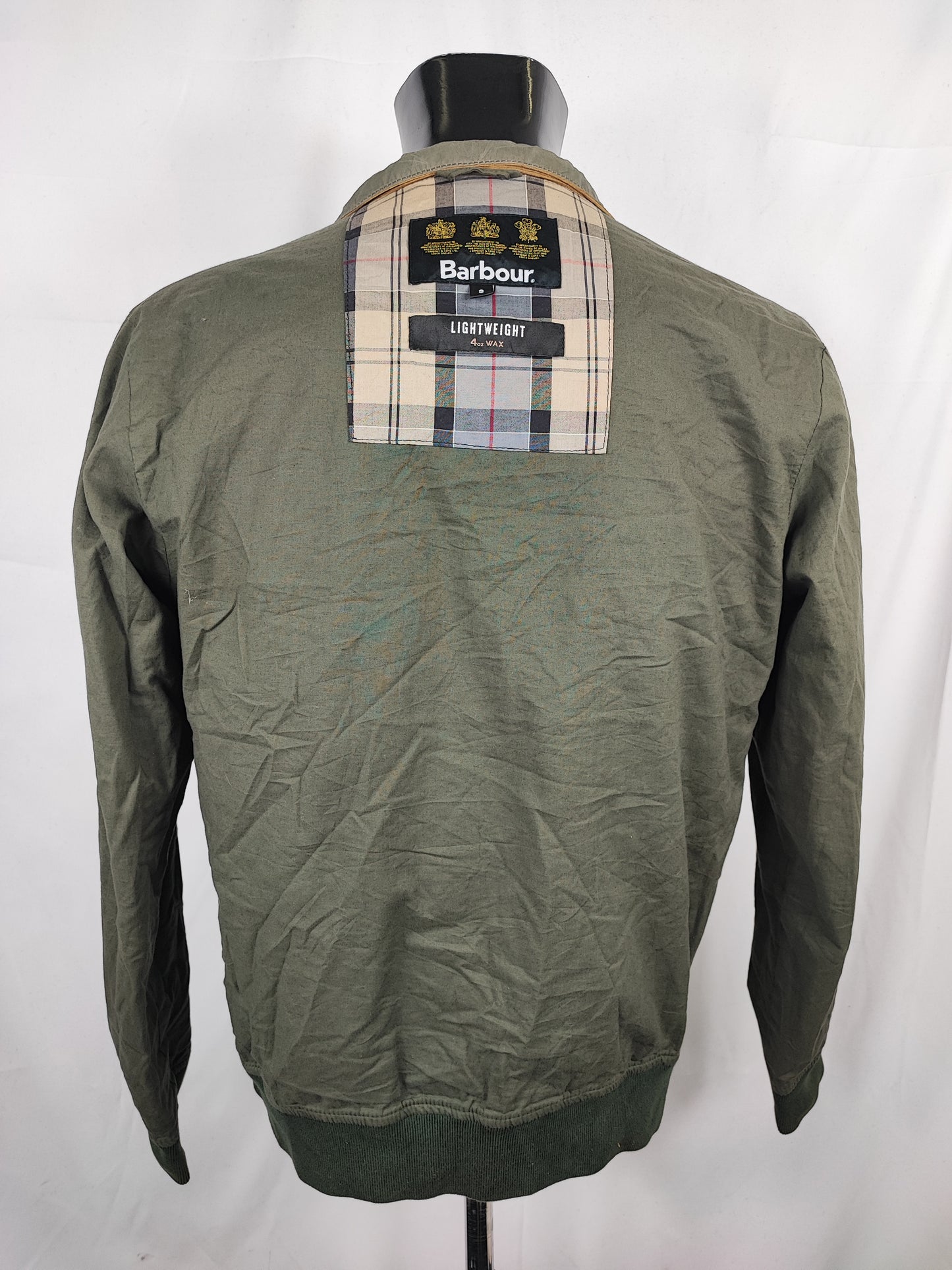 Bomber Barbour cerato leggero Verde Small - Man Green Flyweight Wax Royston Jacket Size S