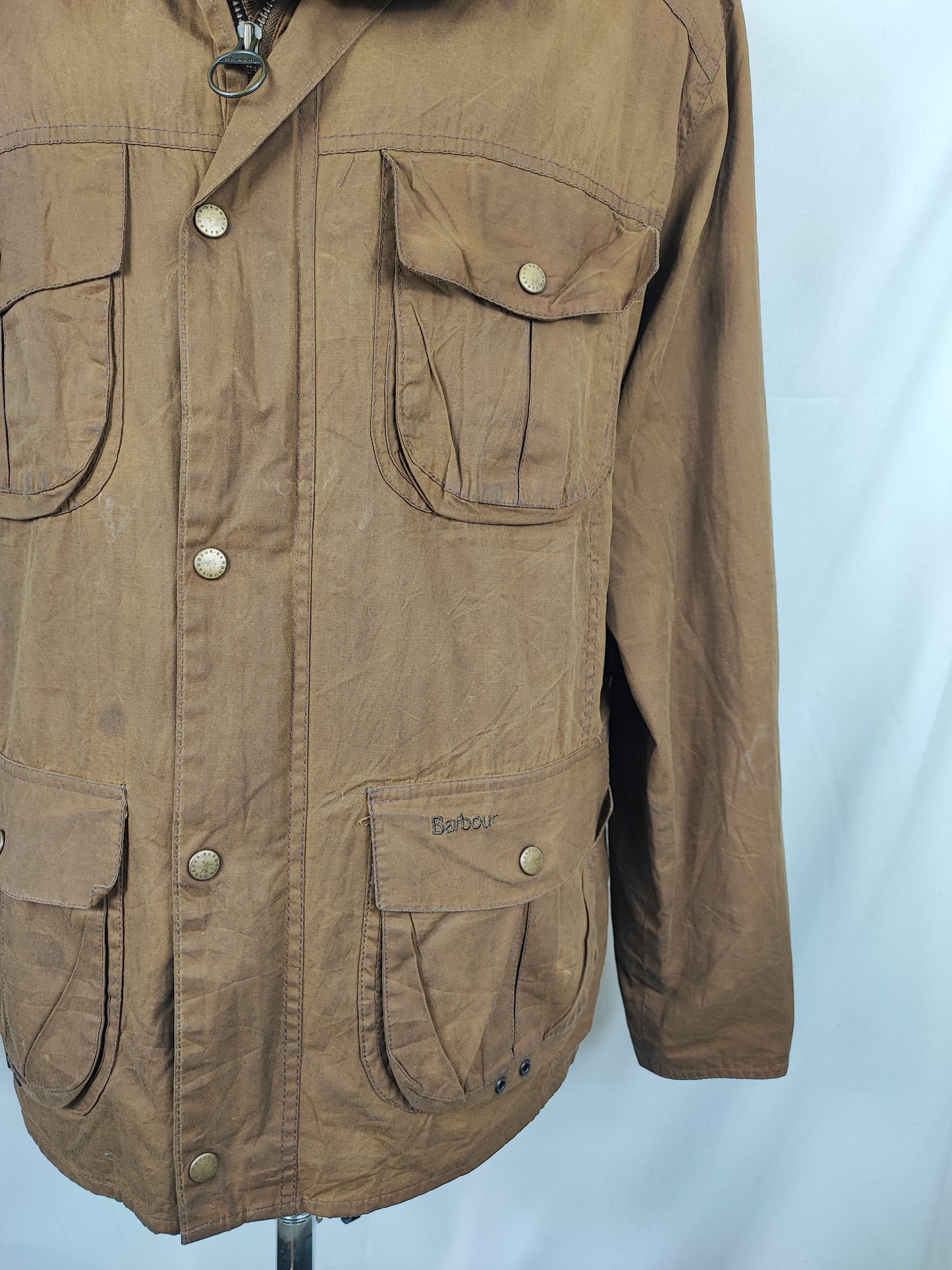 Barbour Giacca Uomo Flyweight Wax Utility Beige XLarge- Man Wax Beige Jacket Size XLarge
