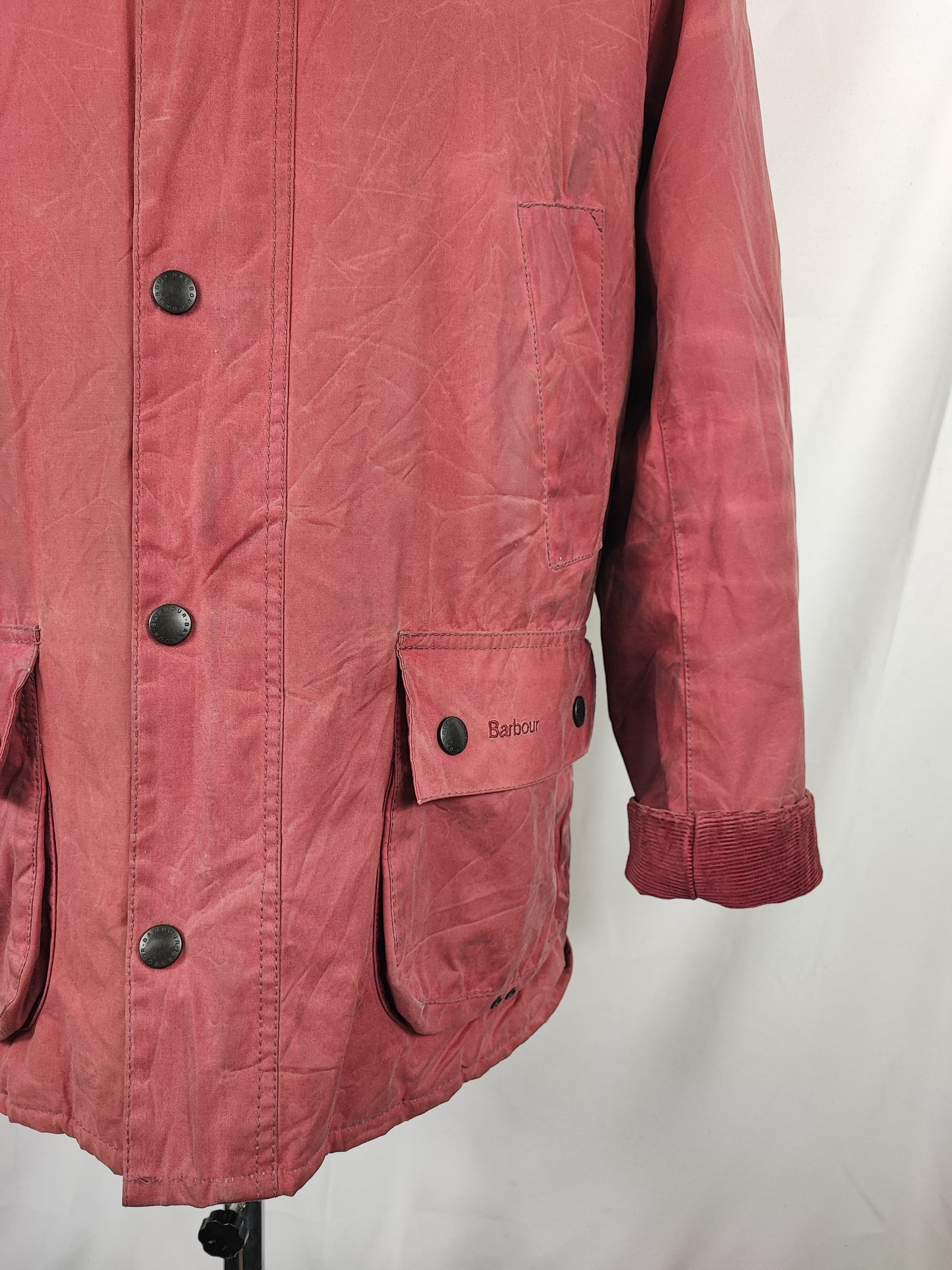 Giacca Barbour uomo cerato Ashby John Lewis rosa scuro Medium - Man Red Ashbyton wax Jacket size M