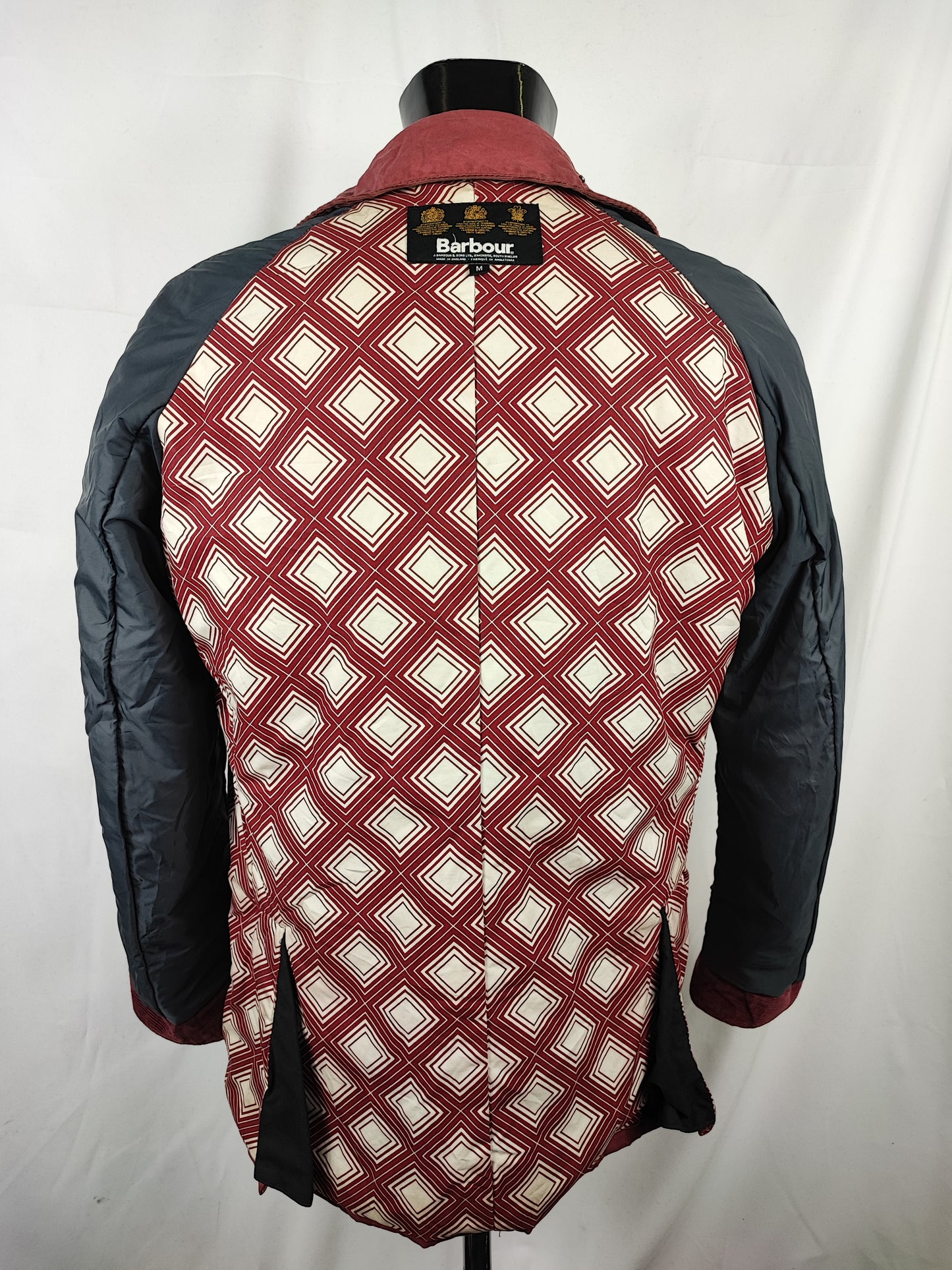 Giacca Barbour uomo cerato Ashby John Lewis rosa scuro Medium - Man Red Ashbyton wax Jacket size M
