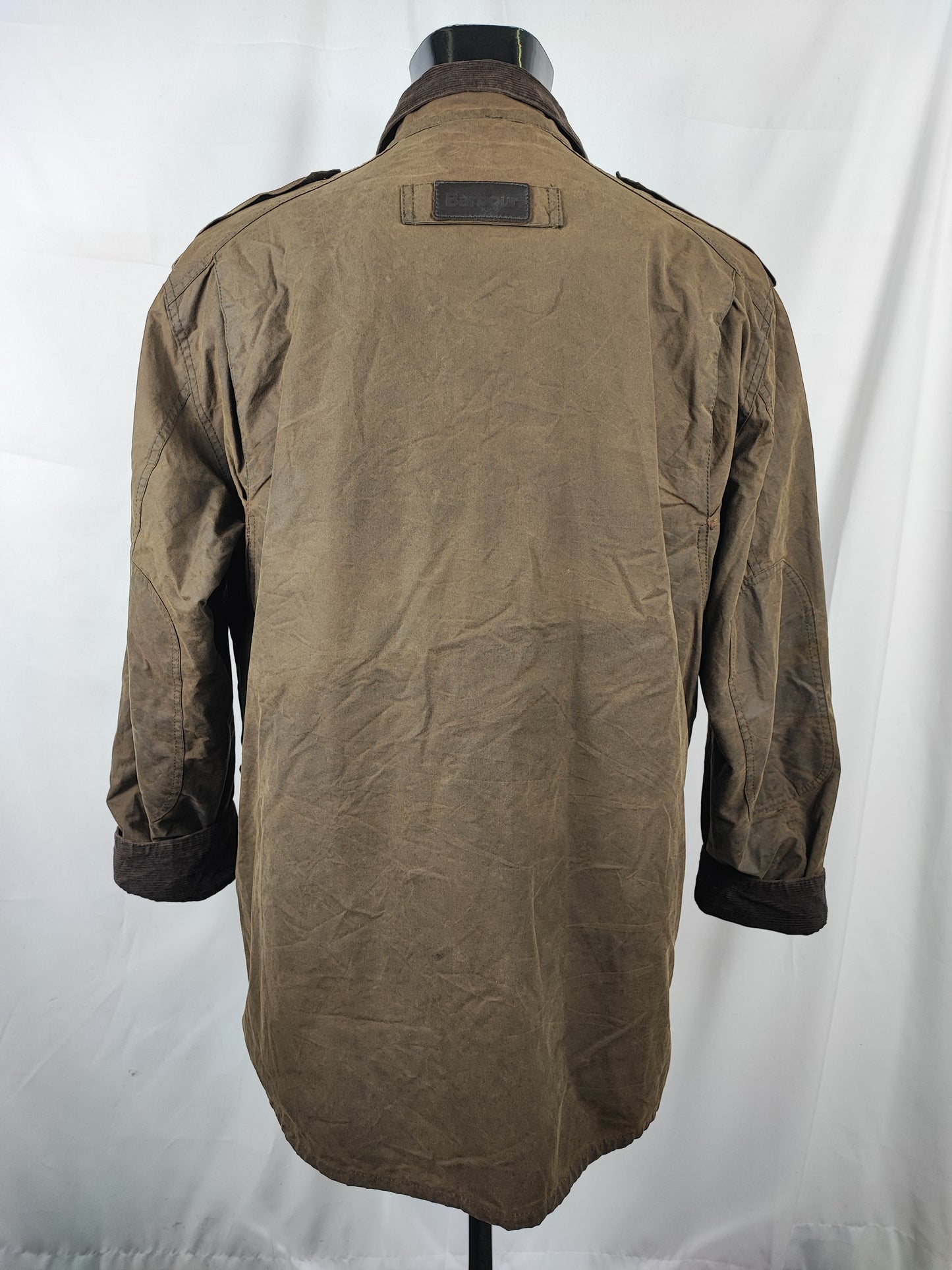 Giacca Barbour verde Uomo Trooper cerata Large Man Olive Waxed jacket size L