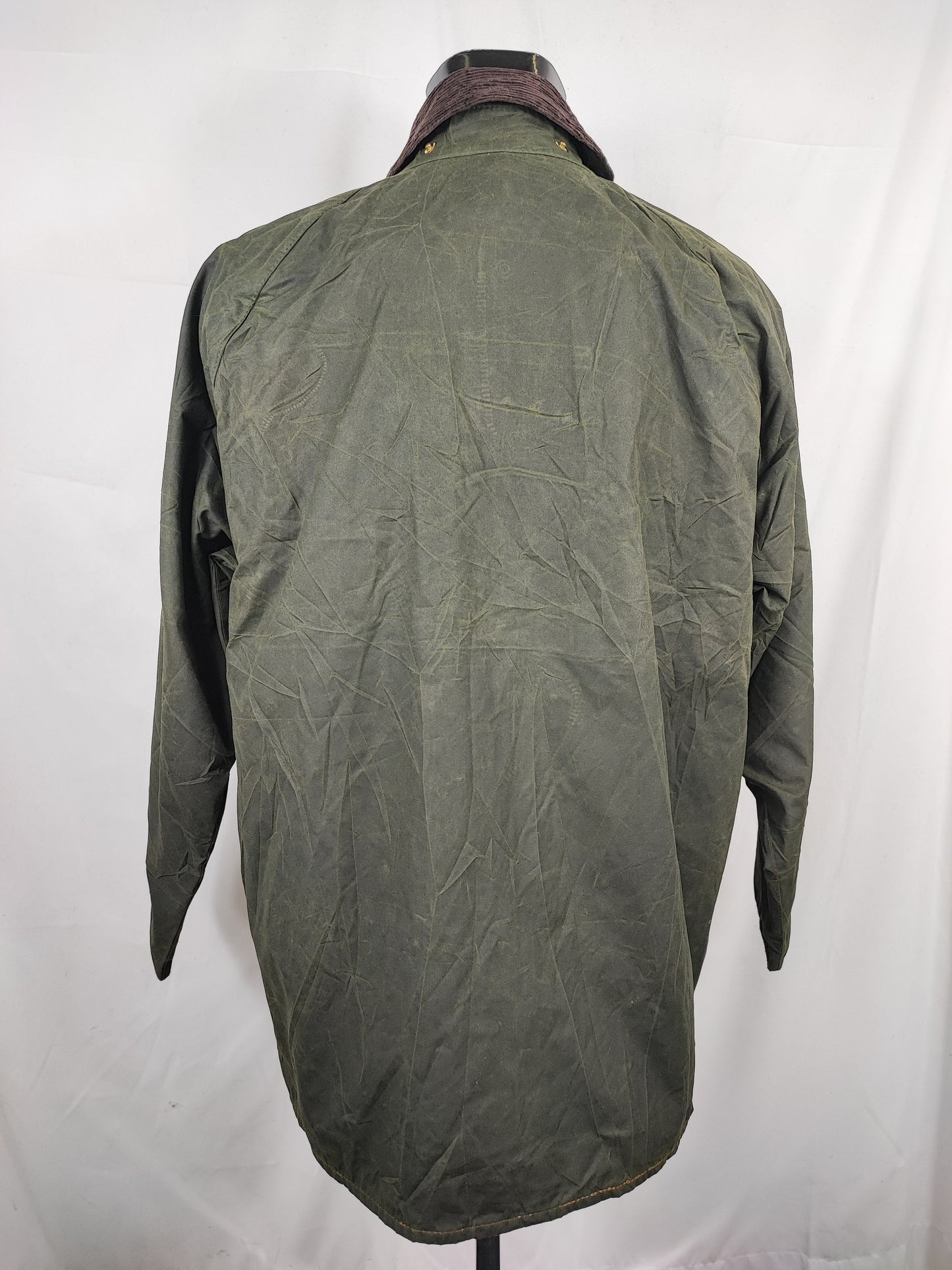 Barbour Giacca Beaufort vintage verde C44/112cm - Green Beaufort Waxed jacket size Large