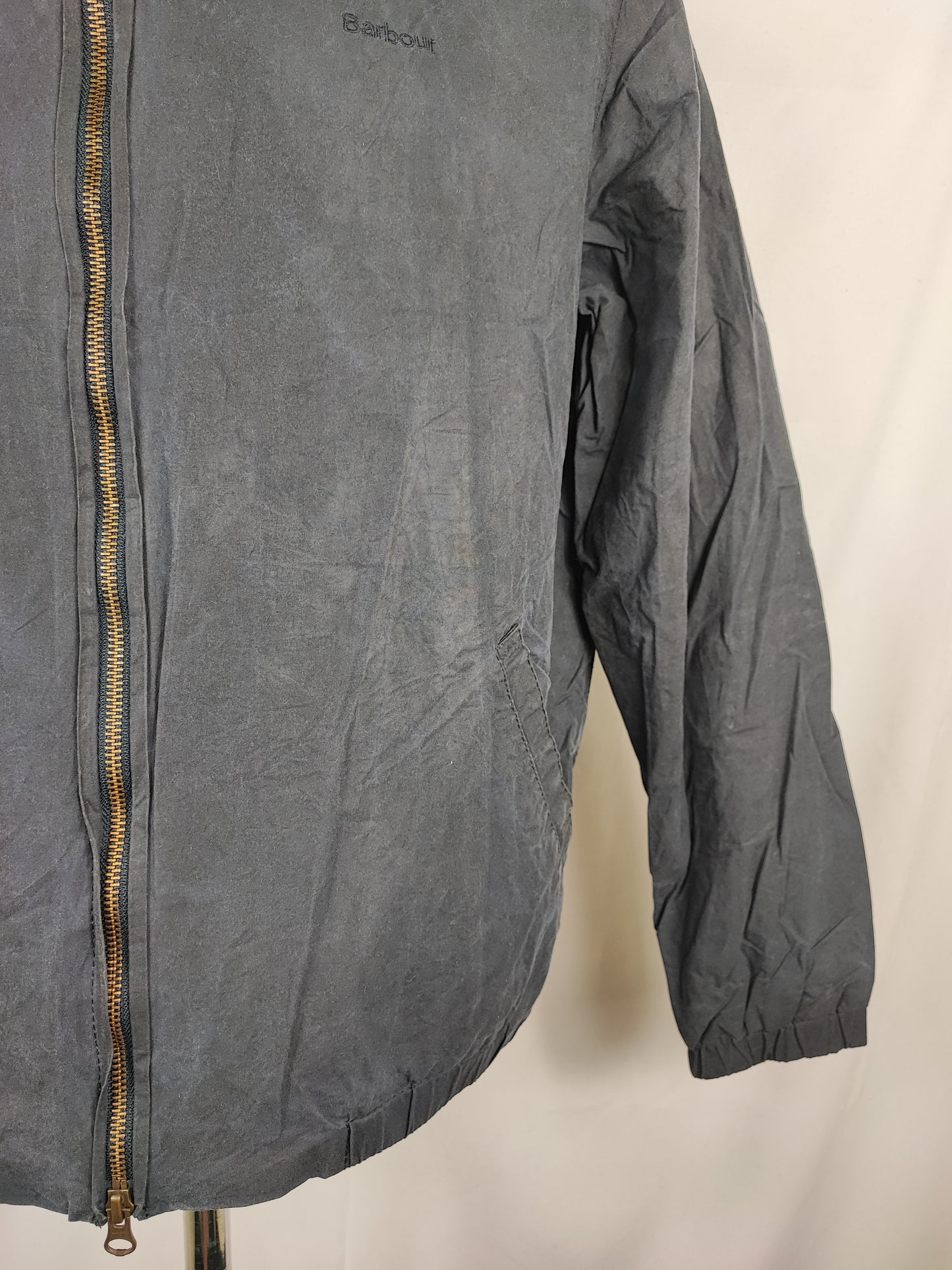 Giacca Barbour da uomo blu cerato Medium-Man Navy Short Wax jacket size M