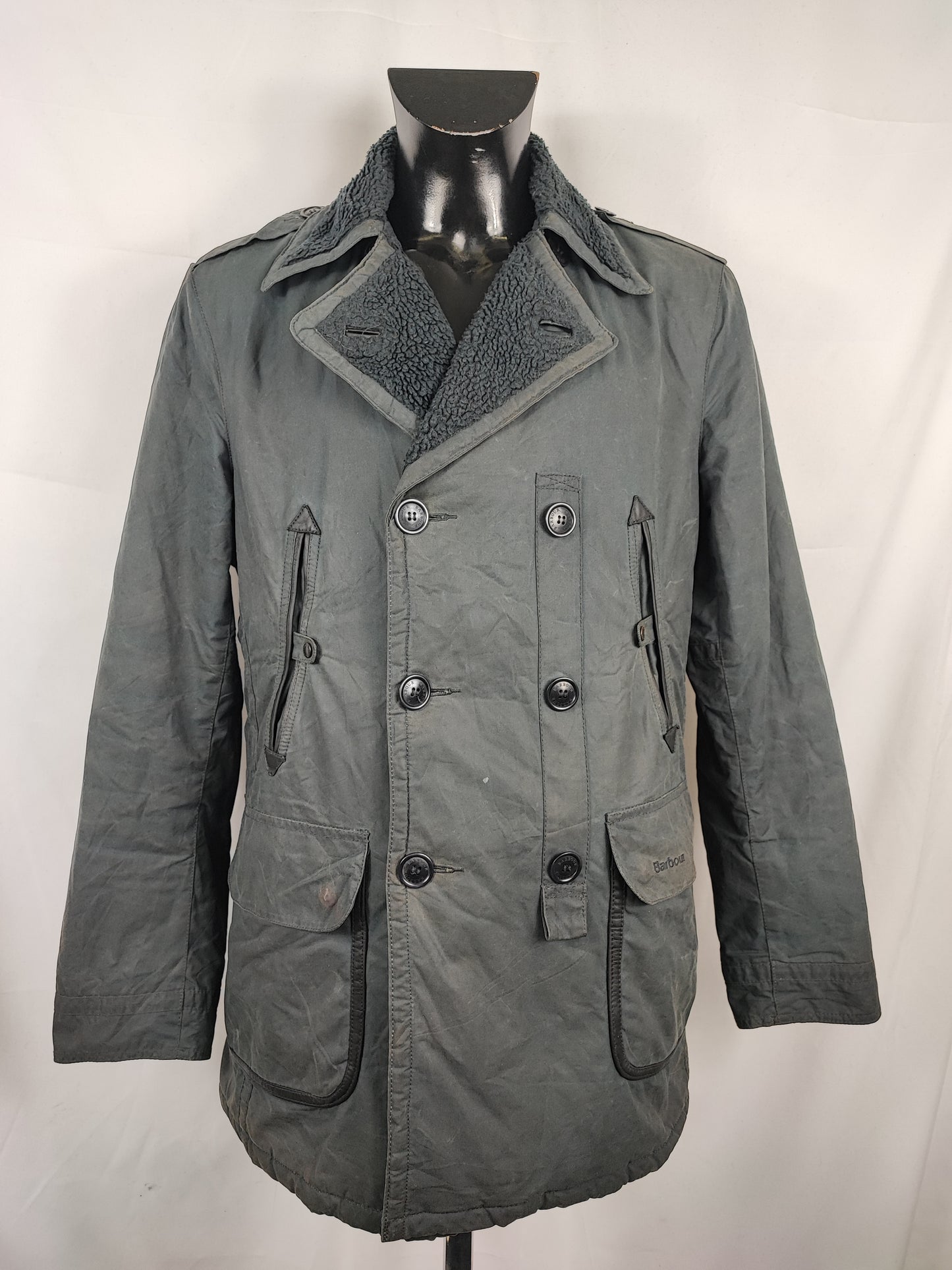 Giacca Barbour da uomo blu invernale Large - Man Navy Wax Jacket size large