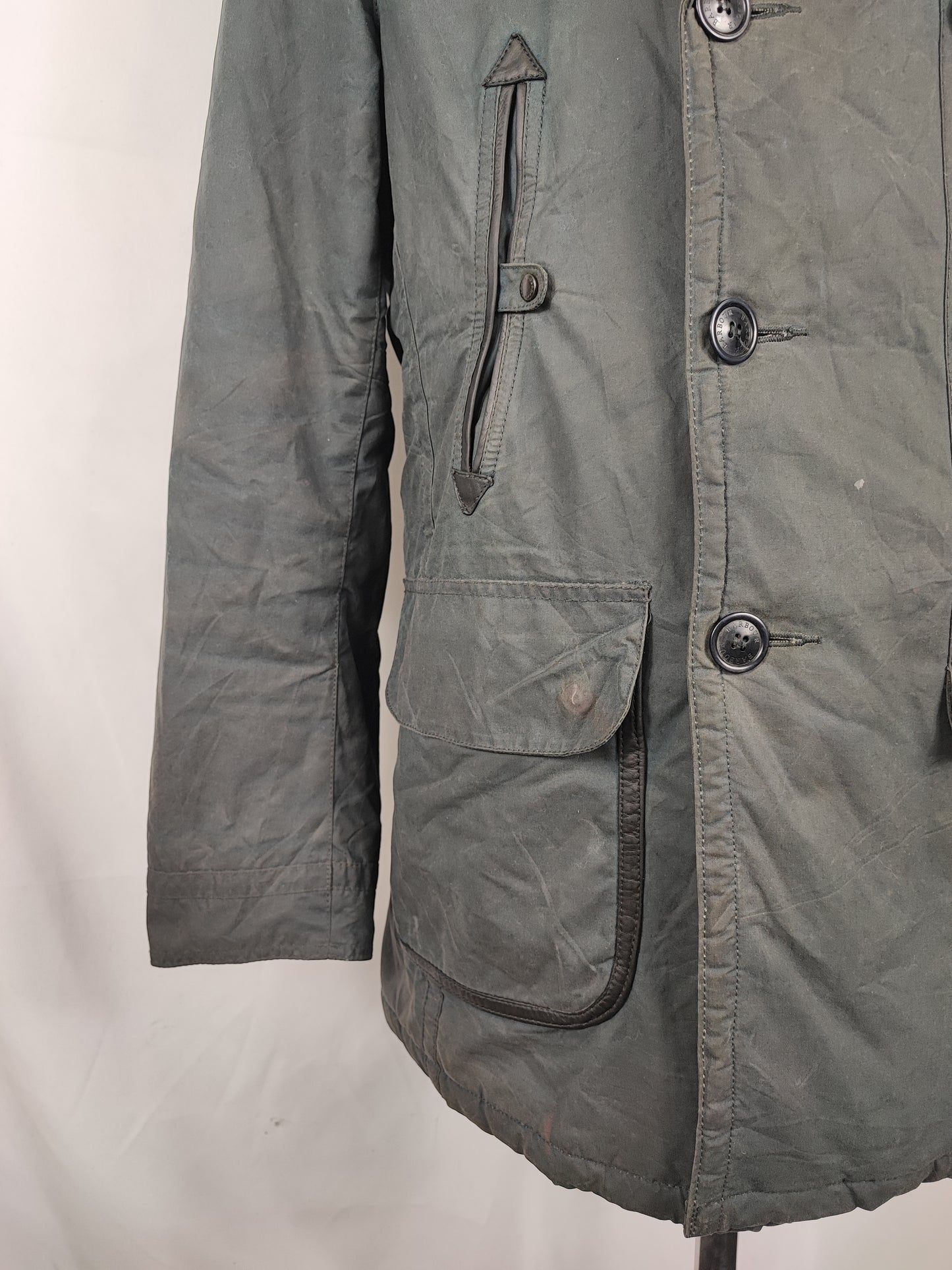 Giacca Barbour da uomo blu invernale Large - Man Navy Wax Jacket size large