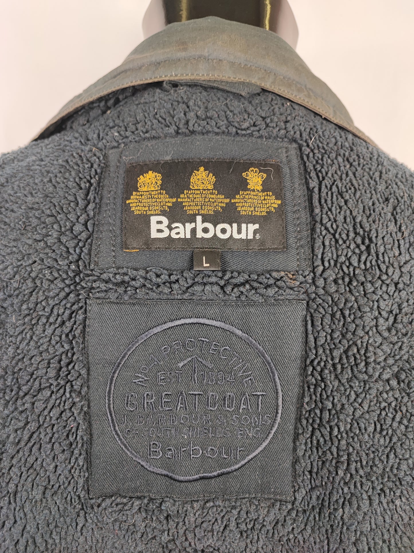 Giacca Barbour da uomo blu invernale Large - Man Navy Wax Jacket size large