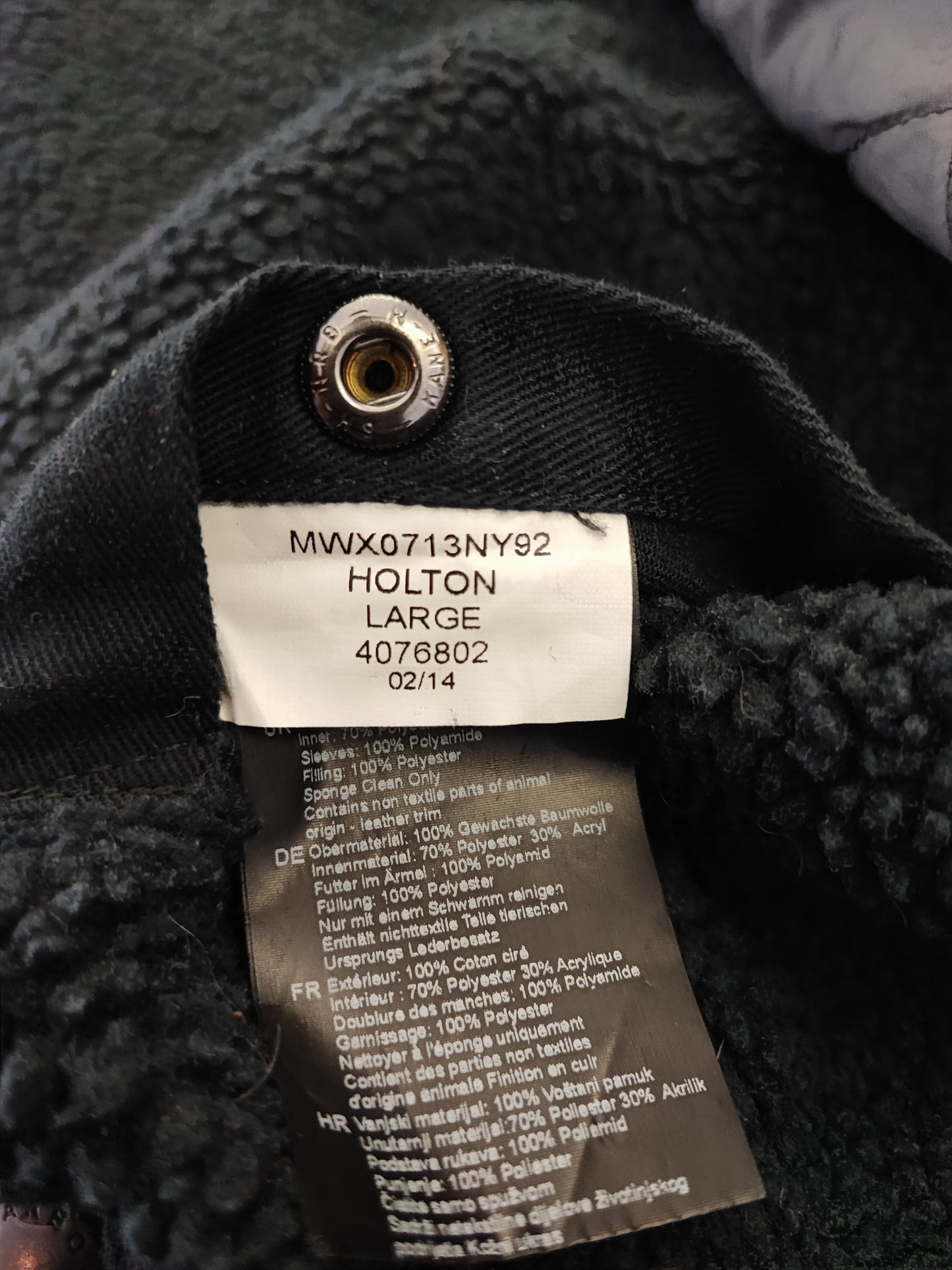 Giacca Barbour da uomo blu invernale Large - Man Navy Wax Jacket size large